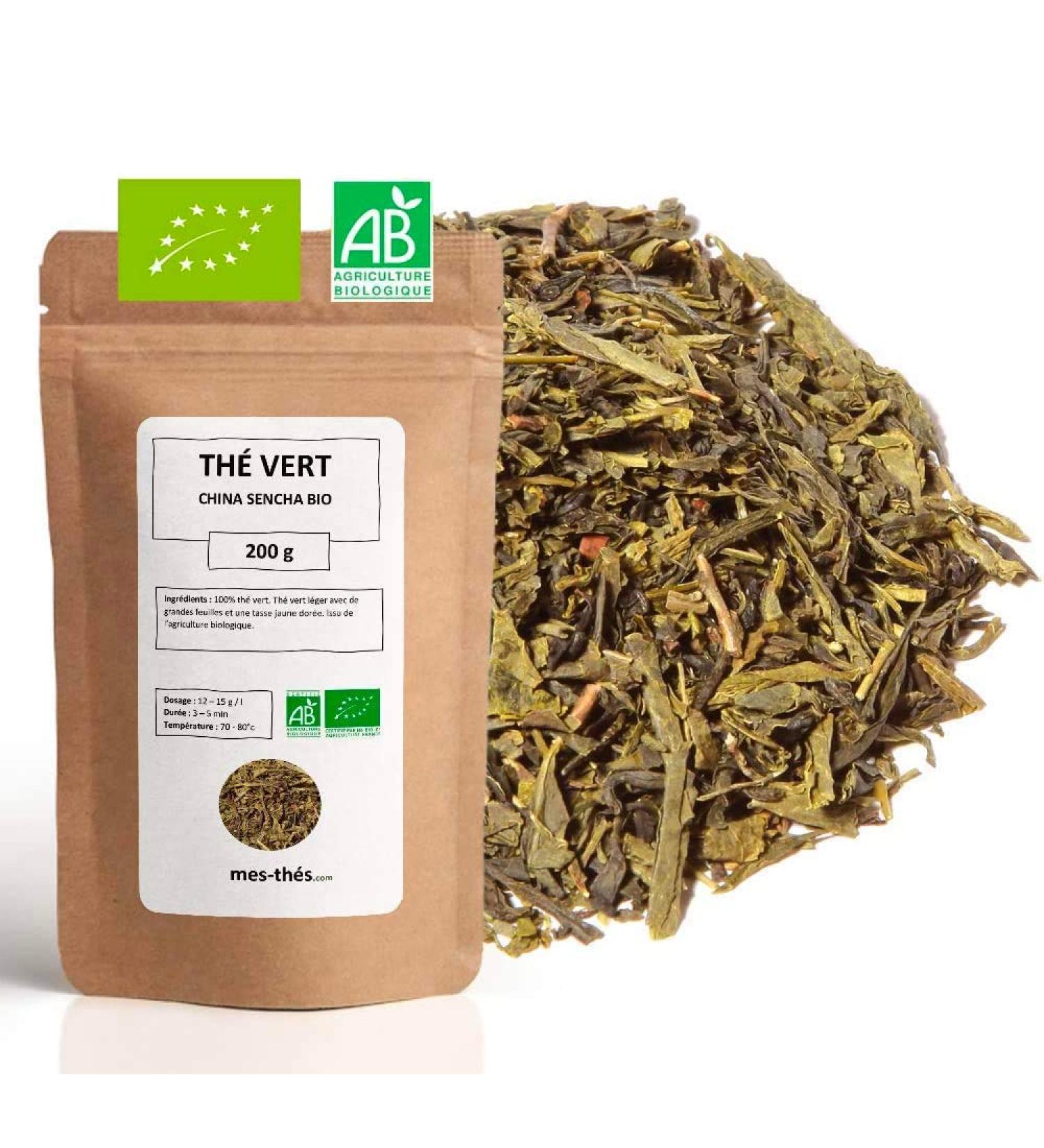 Organic Green Tea Sencha Nature China Light Nature Green Tea Loose Green Tea 200g Bag with Zip 80 Cups 100% Organic Farming Quality Green Tea Satisfied or Refunded  - Buy Online on GoSupps.com