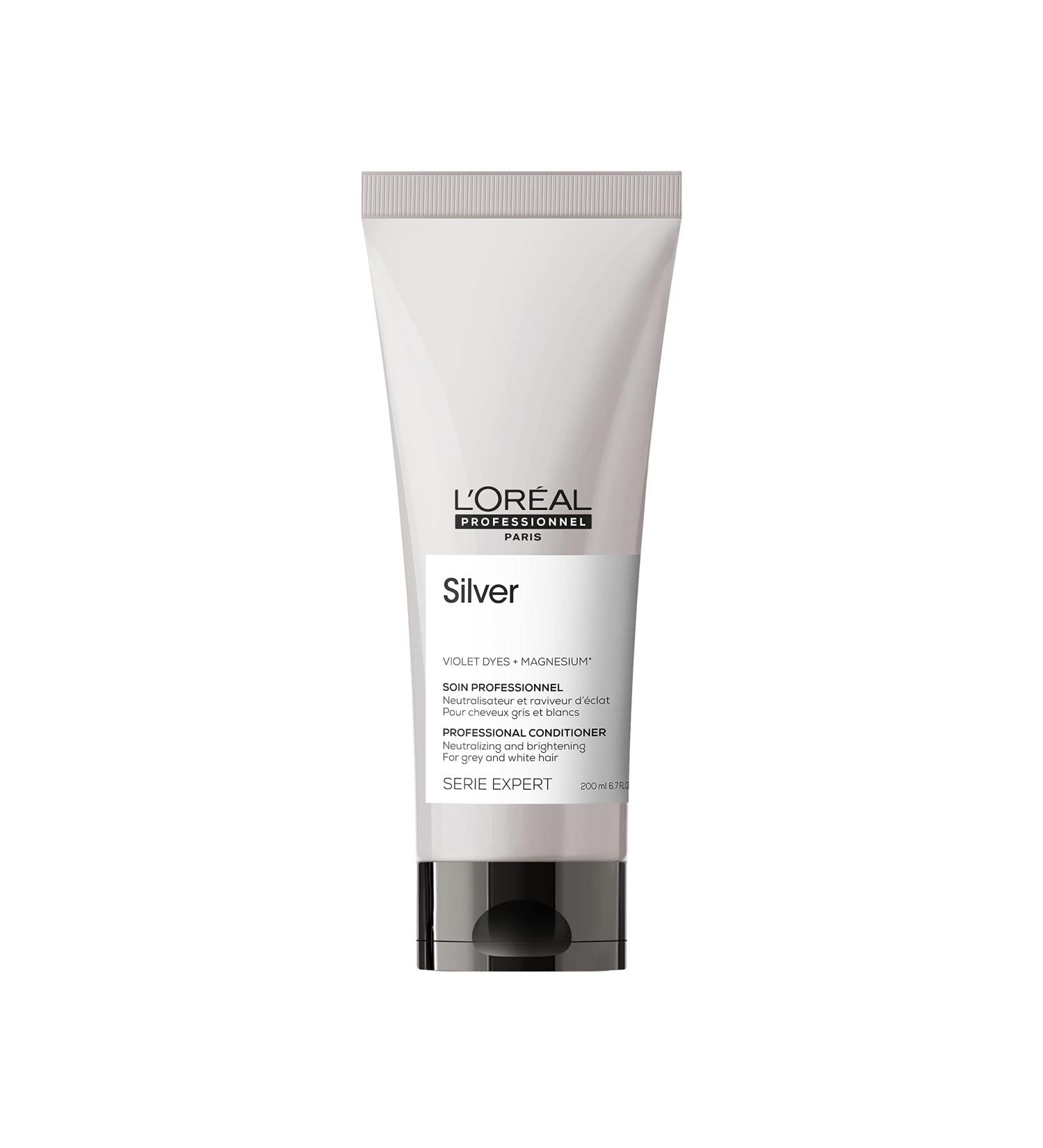 L'Or al Professionnel Anti-Gelbstich Conditioner - Silver Conditioner for White Gray & Bleached Hair | Neutralizing Formula with Ceramids & Babassu Oil - 200 ml - Buy Online on GoSupps.com