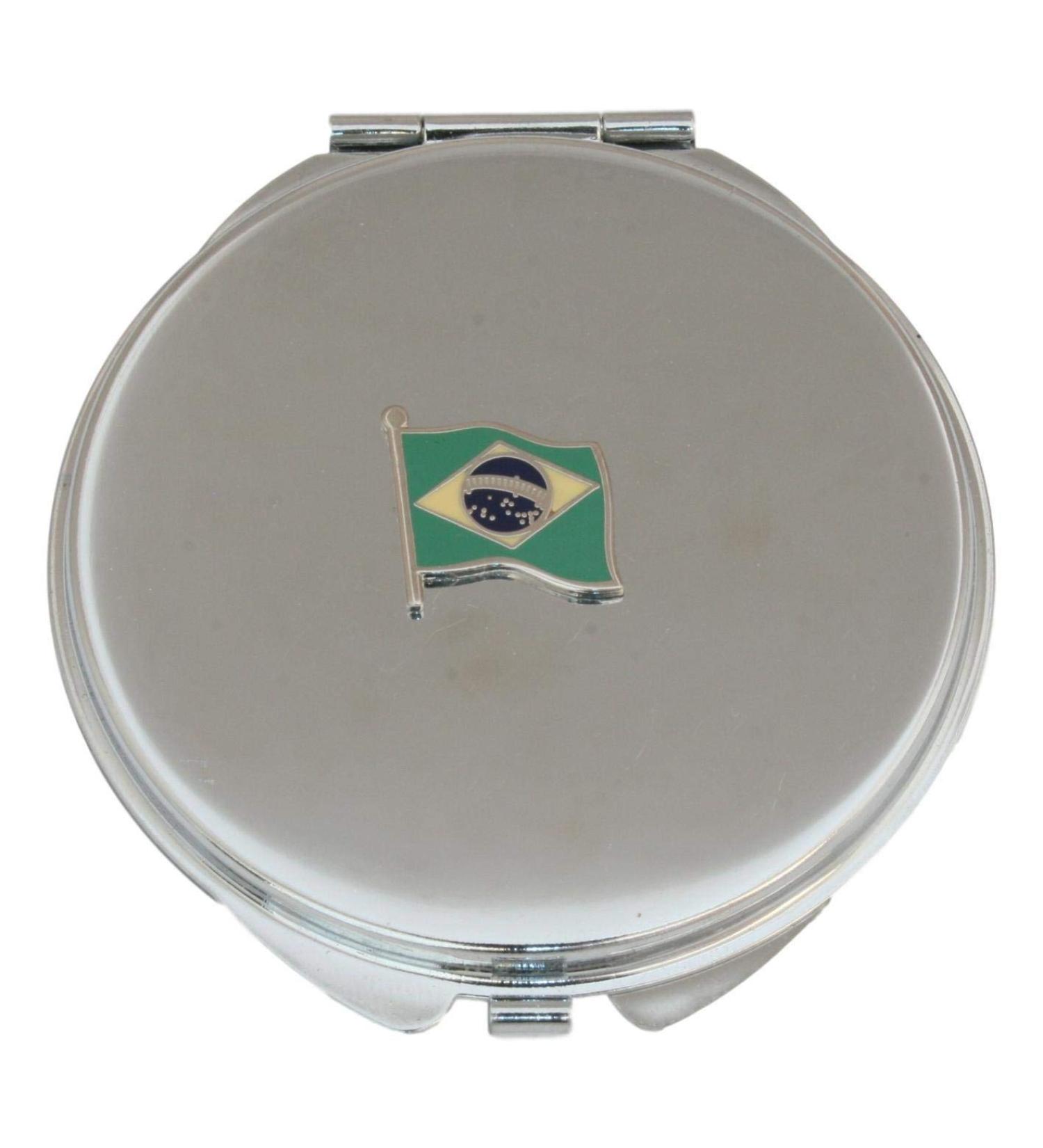 Brazilian Flag Compact Mirror Handbag Gift With Free Engraving 489 - Buy Online on GoSupps.com