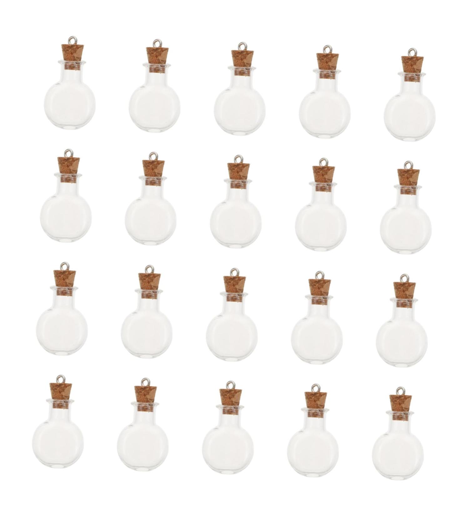 Zerodeko Storage Bottles 20pcs Mini Wishing Bottle Cork Small Wishing Bottle Glass Bed Room Decor - Buy Online on GoSupps.com