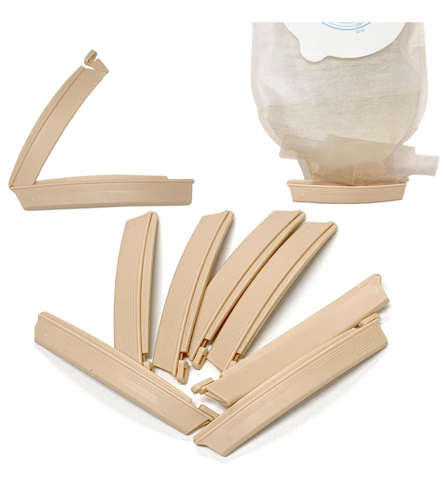 Universal Ostomy Bag Clip - Drainable Pouch Clamps (10 pcs) | Medical Grade Surefit Tail Closure for Secure Use - Buy Online on GoSupps.com