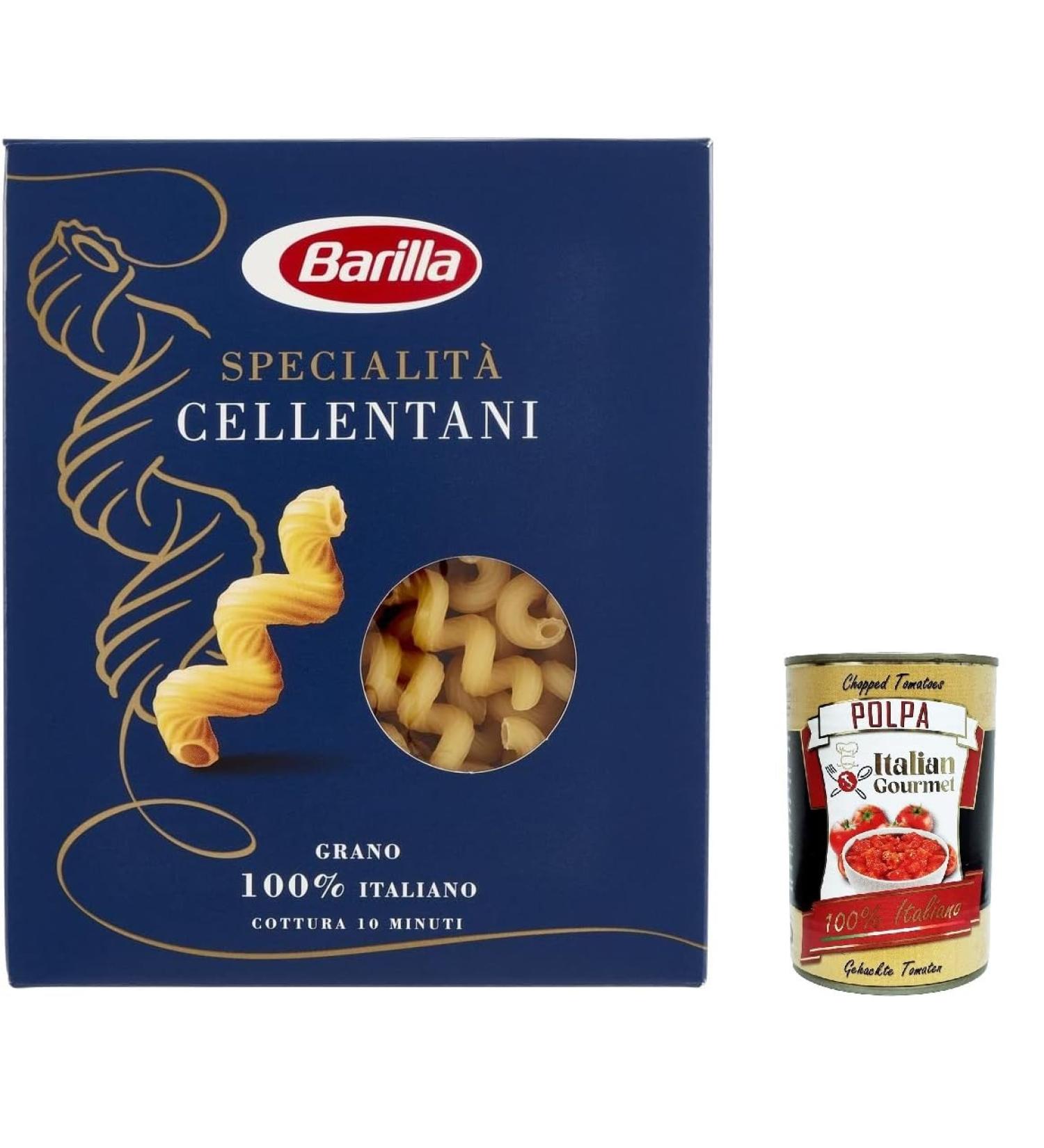  Italian Gourmet E.R. Pack of 5 Barilla Specialit Cellentani 100% Italian pasta 500g + Italian gourmet polpa 400g - Buy Online on GoSupps.com