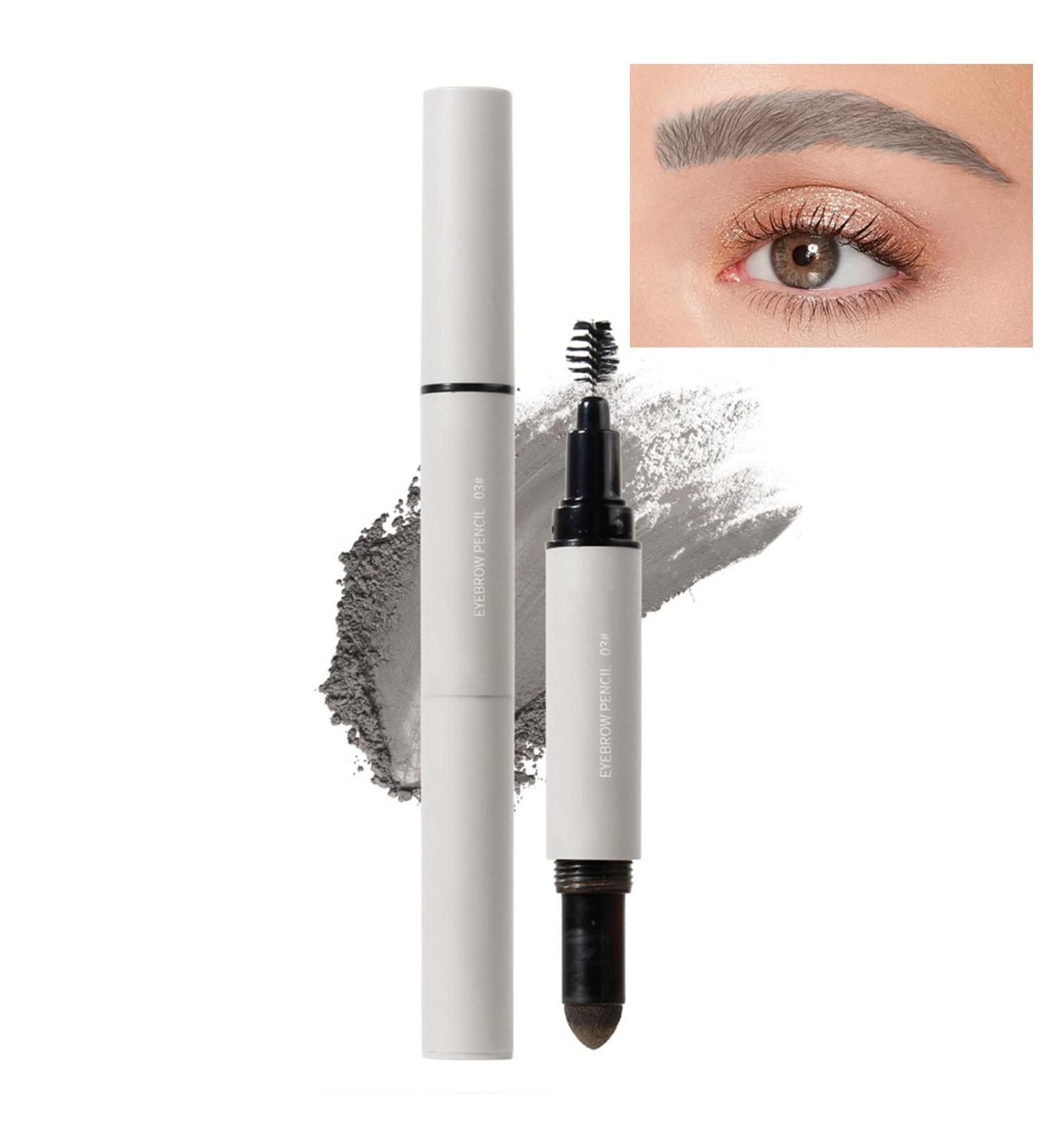Dual-Sided Brown Pencils - Waterproof and Long-Lasting Eyebrow Brush for Natural Look Beauty Products for Home Dating Gathering Working Traveling 03# - Buy Online on GoSupps.com