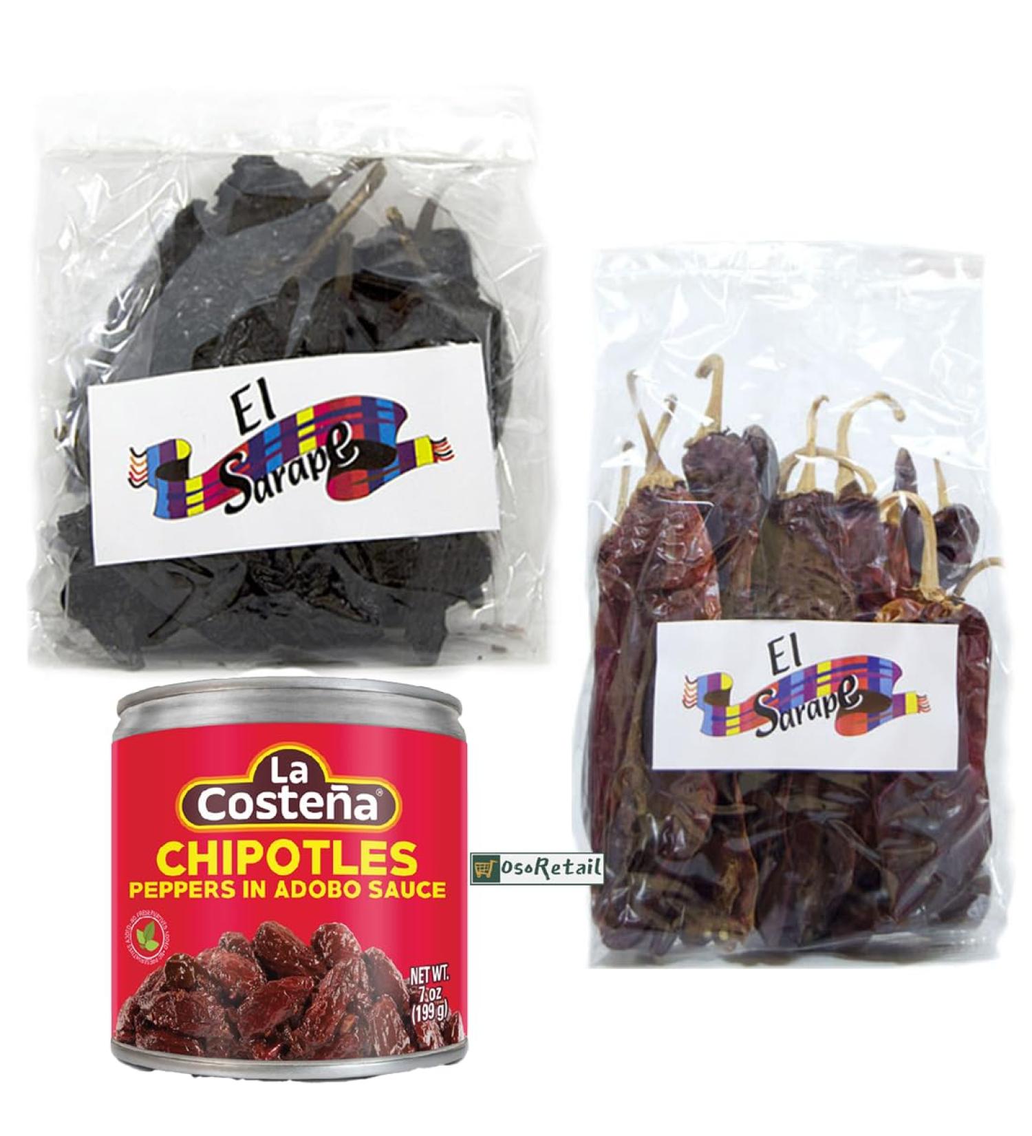 OsoRetail Chipotle in Adobo Sauce 200 g (La Coste a) with an assortment of Guajillo peppers and width (2 x 100 g) - Buy Online on GoSupps.com