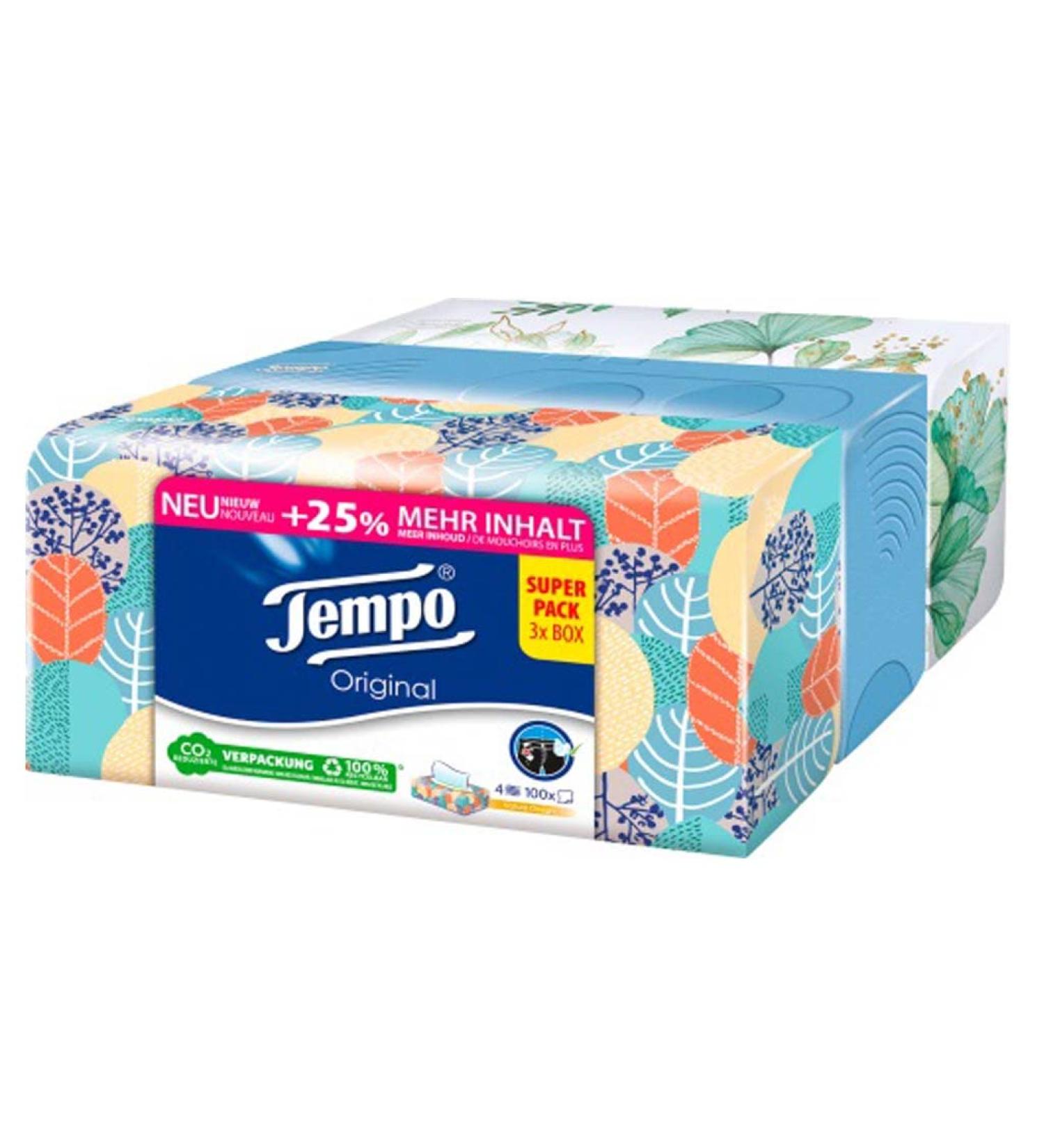 Tempo tissues trio box 3 x 80 tissues (240 tissues)