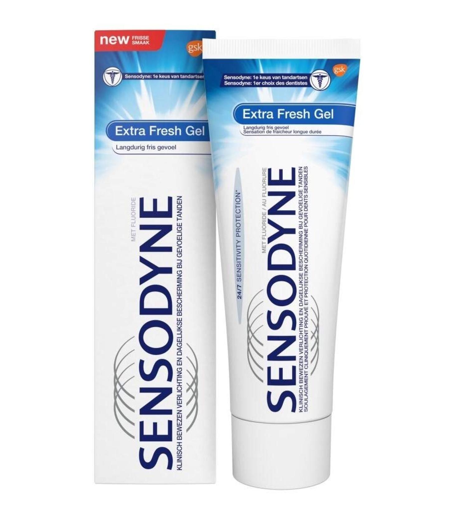 Sensodyne Toothpaste Extra Fresh Gel for sensitive teeth 6pack 6 x 75 ml