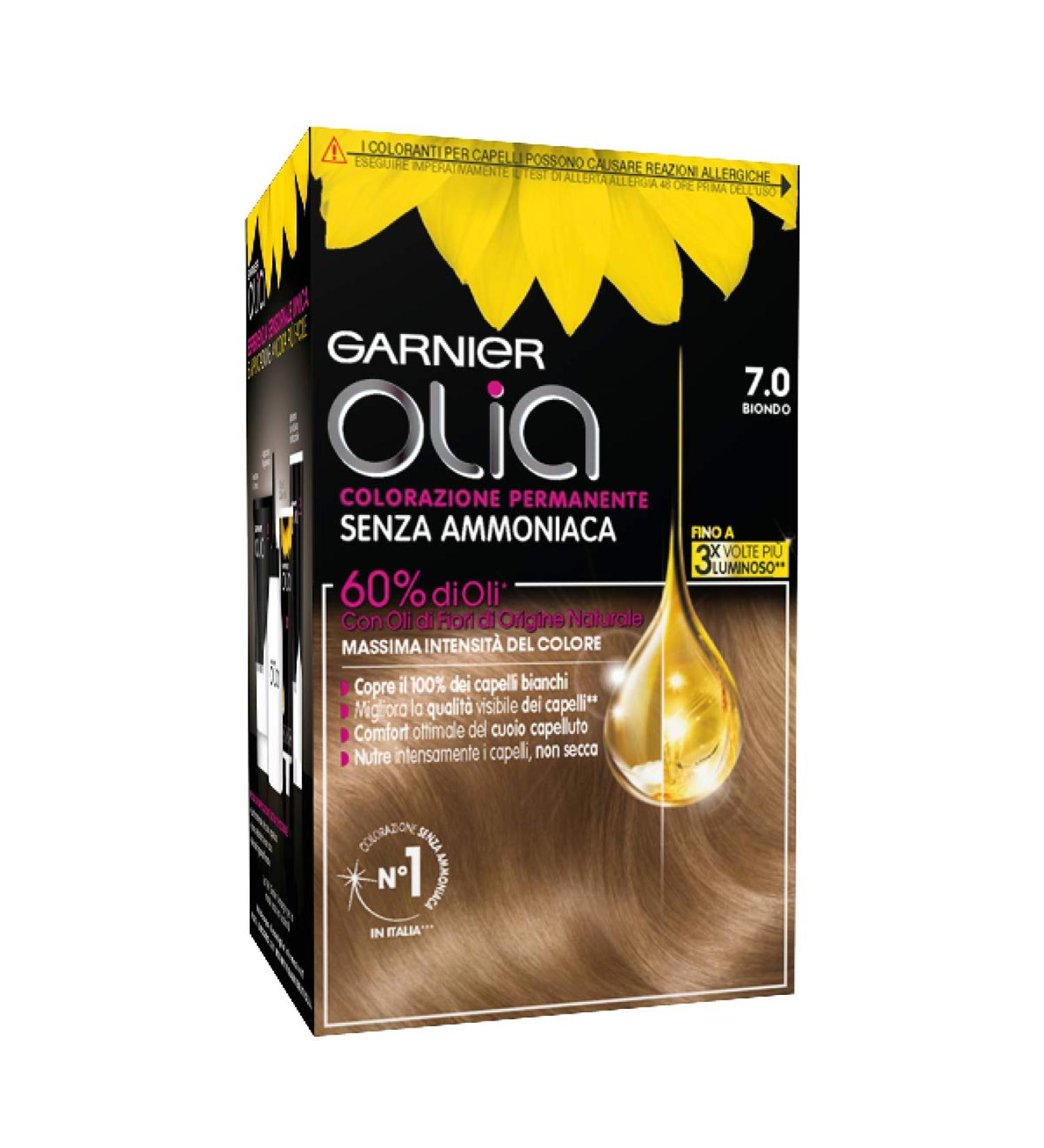 Garnier Olia permanent colouring and bleaching 7.0 Biondo - Buy Online on GoSupps.com