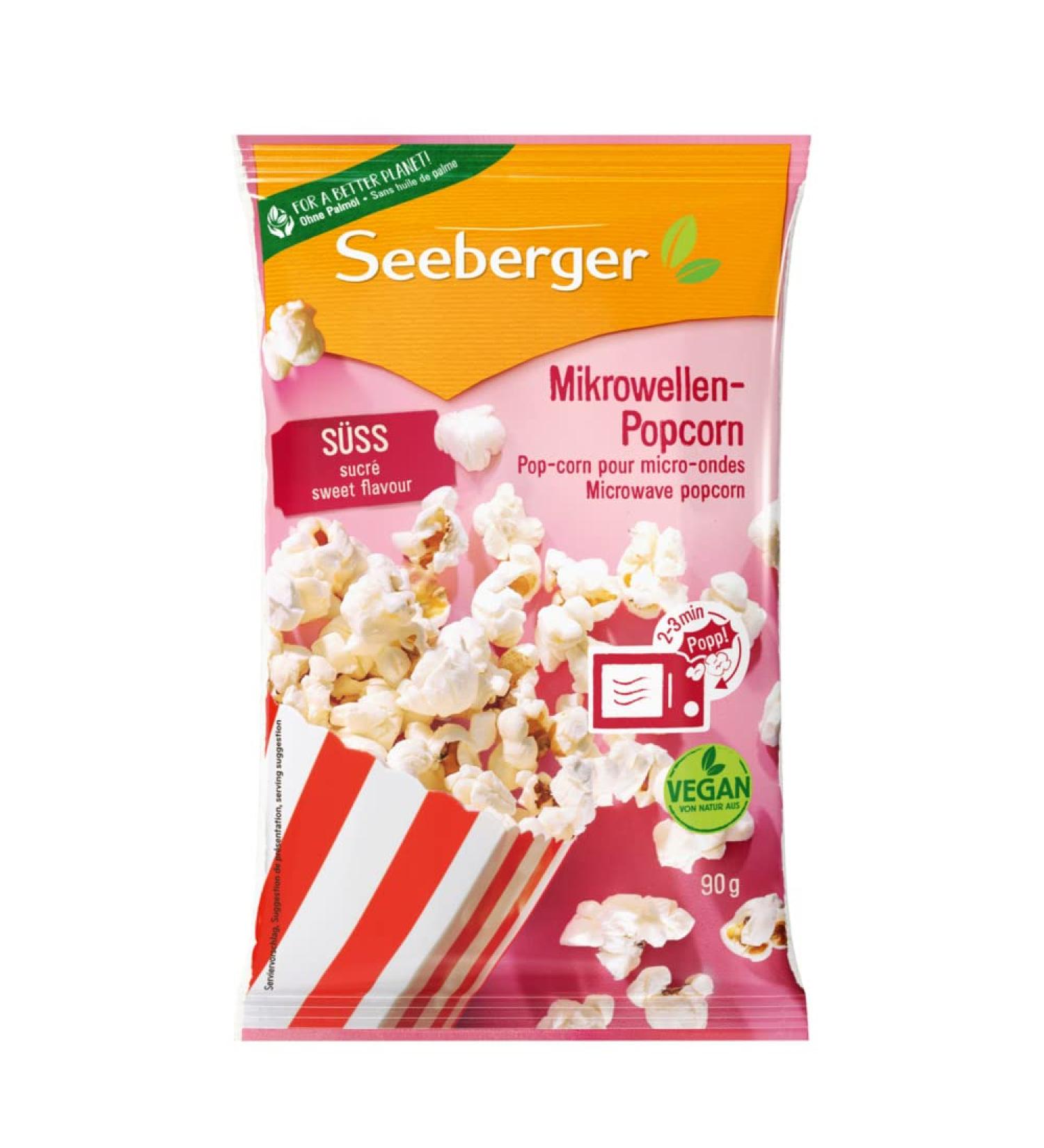 Seeberger Sweet microwave popcorn (with sunflower oil) - Buy Online on GoSupps.com