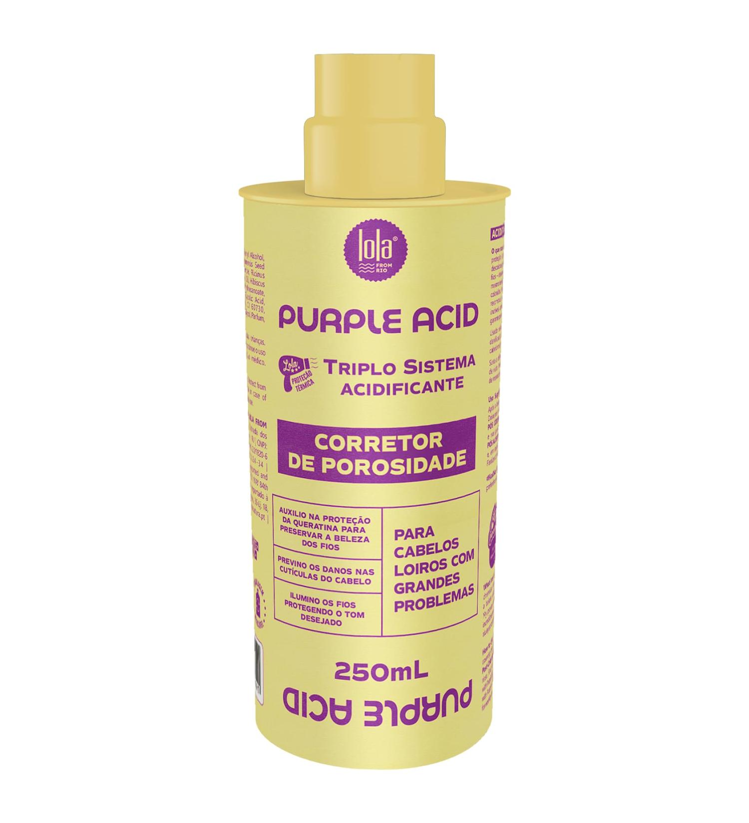  Lola Lola From Rio Purple Acid Corrector De Porosidade 250ml - Restructuring Treatment for Blonde Hair - Buy Online on GoSupps.com