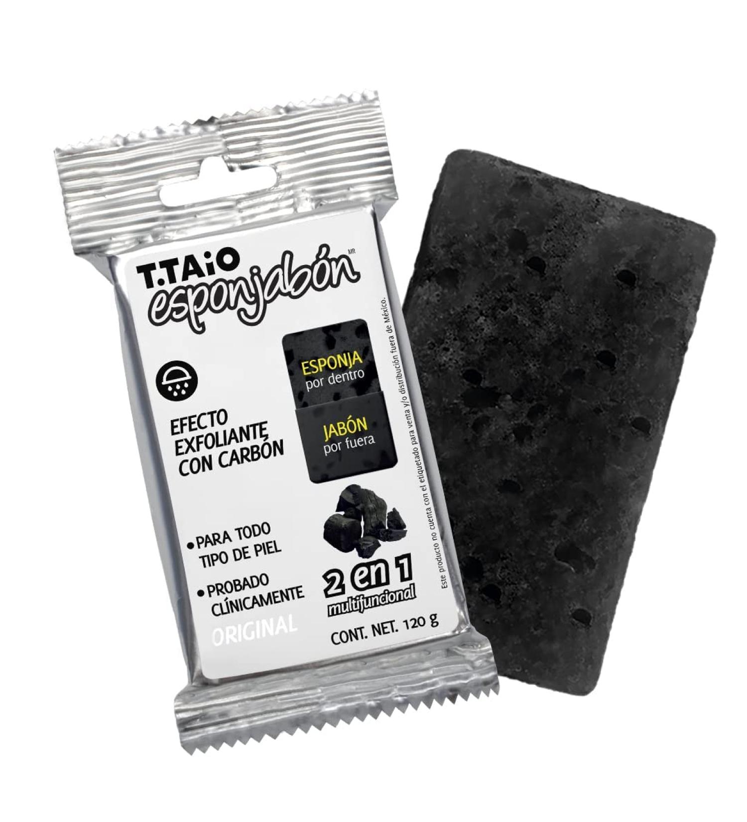 TOD Soap Sponge Esponjabon Charcoal (1 Pack - Natural)