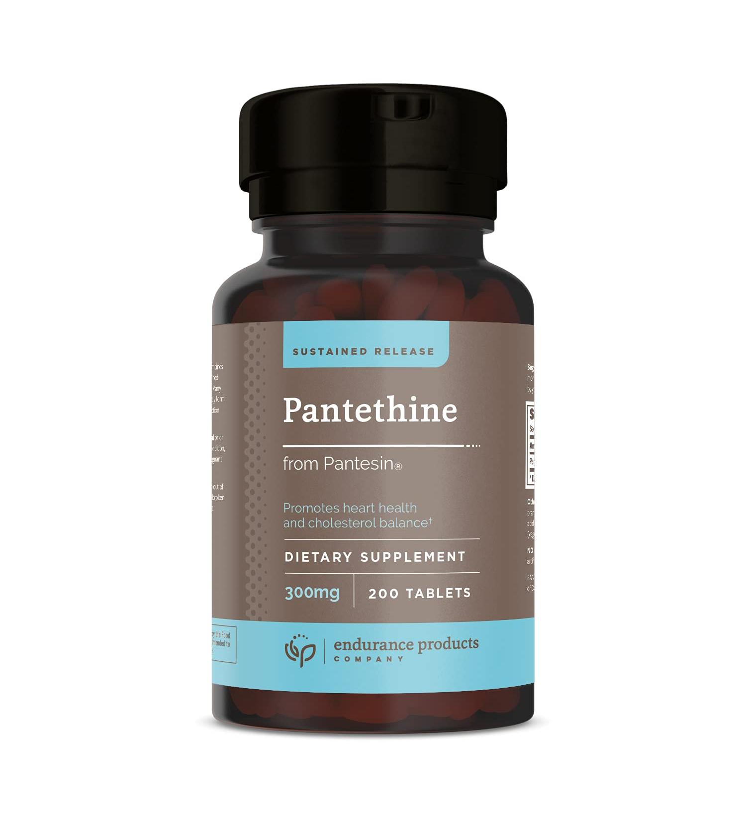 Pantethine 300mg Sustained Release Tablets - Supports Lipid Metabolism & Cardiovascular Health - 200 Count - Buy Online on GoSupps.com