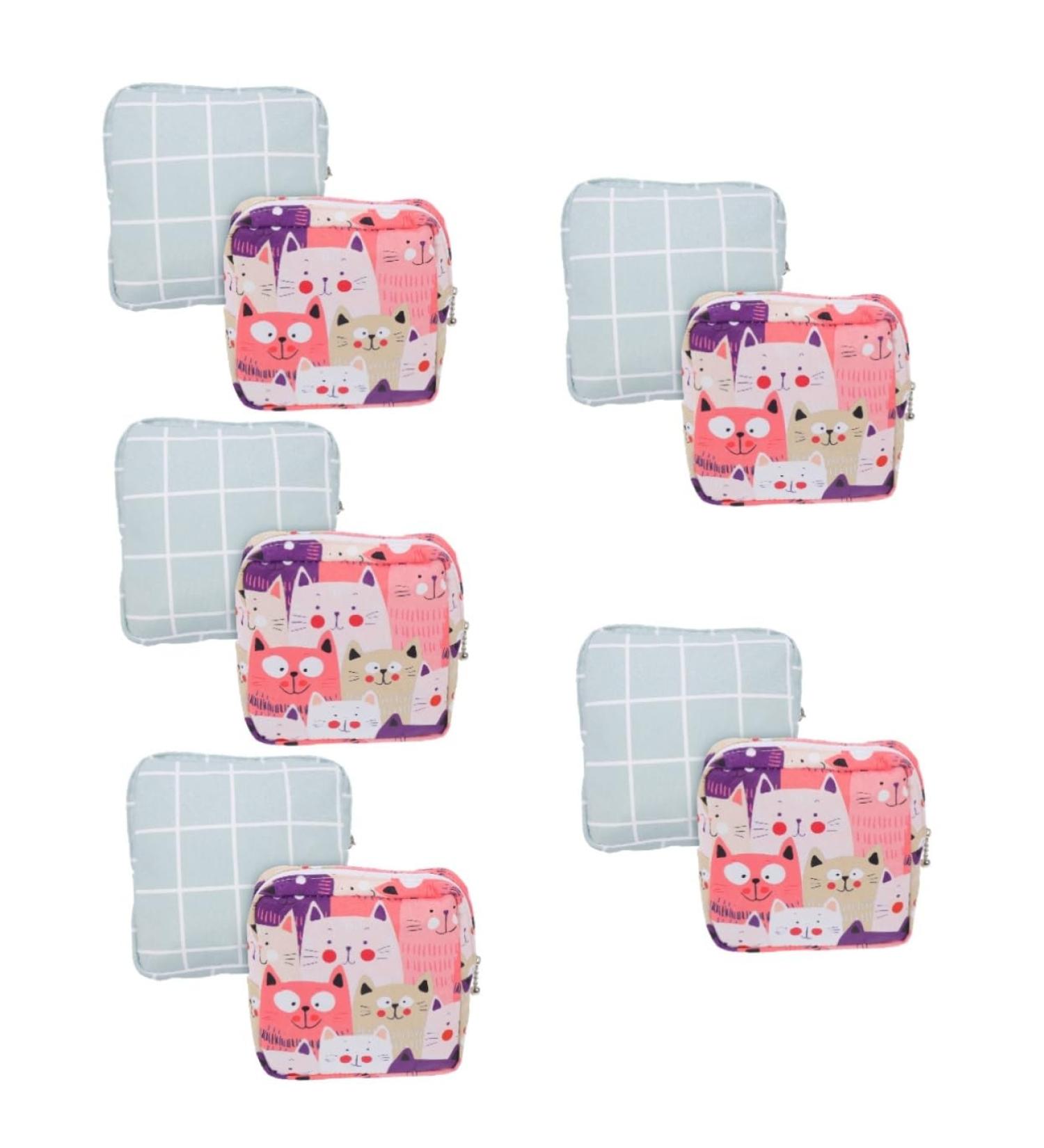 Gleavi 10-Piece Napkin Storage Pocket Organizer | Women's Travel Money Exchange & Period Pad Bag | Multi-Functional Lipstick Pouch - Buy Online on GoSupps.com