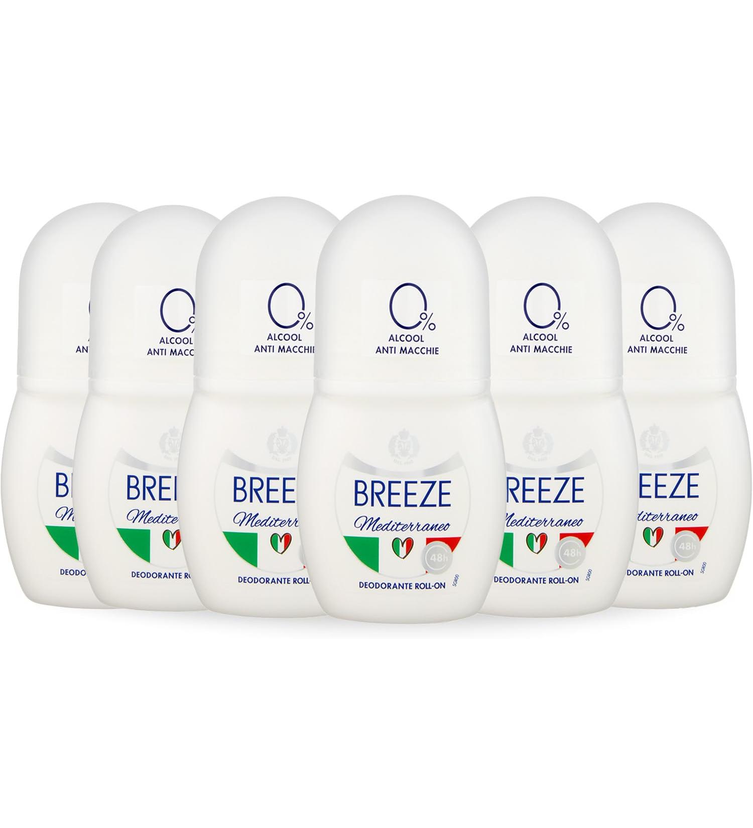  Breeze BREEZE | Roll On Mediterraneo Deodorant 6x50 ml - Buy Online on GoSupps.com