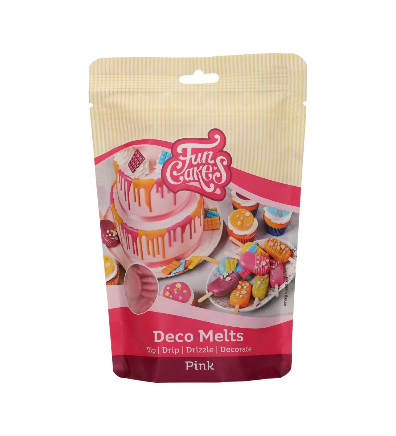 FunCakes Deco Melts Pink AZO Free 250g - Vibrant Pink Candy Melts for Baking and Decorating - Buy Online on GoSupps.com