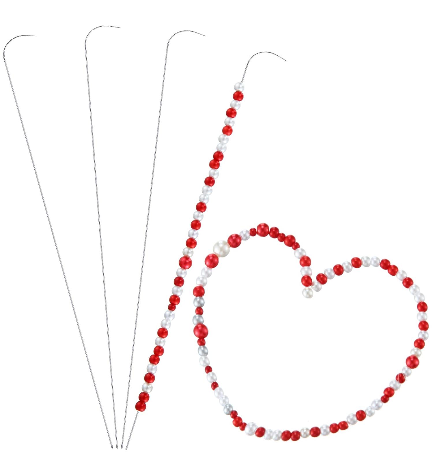 Curved Beading Needles Set - Stainless Steel Big Eye Needle for Jewelry Making, Sewing, and DIY Crafts - 3 Pieces - Buy Online on GoSupps.com