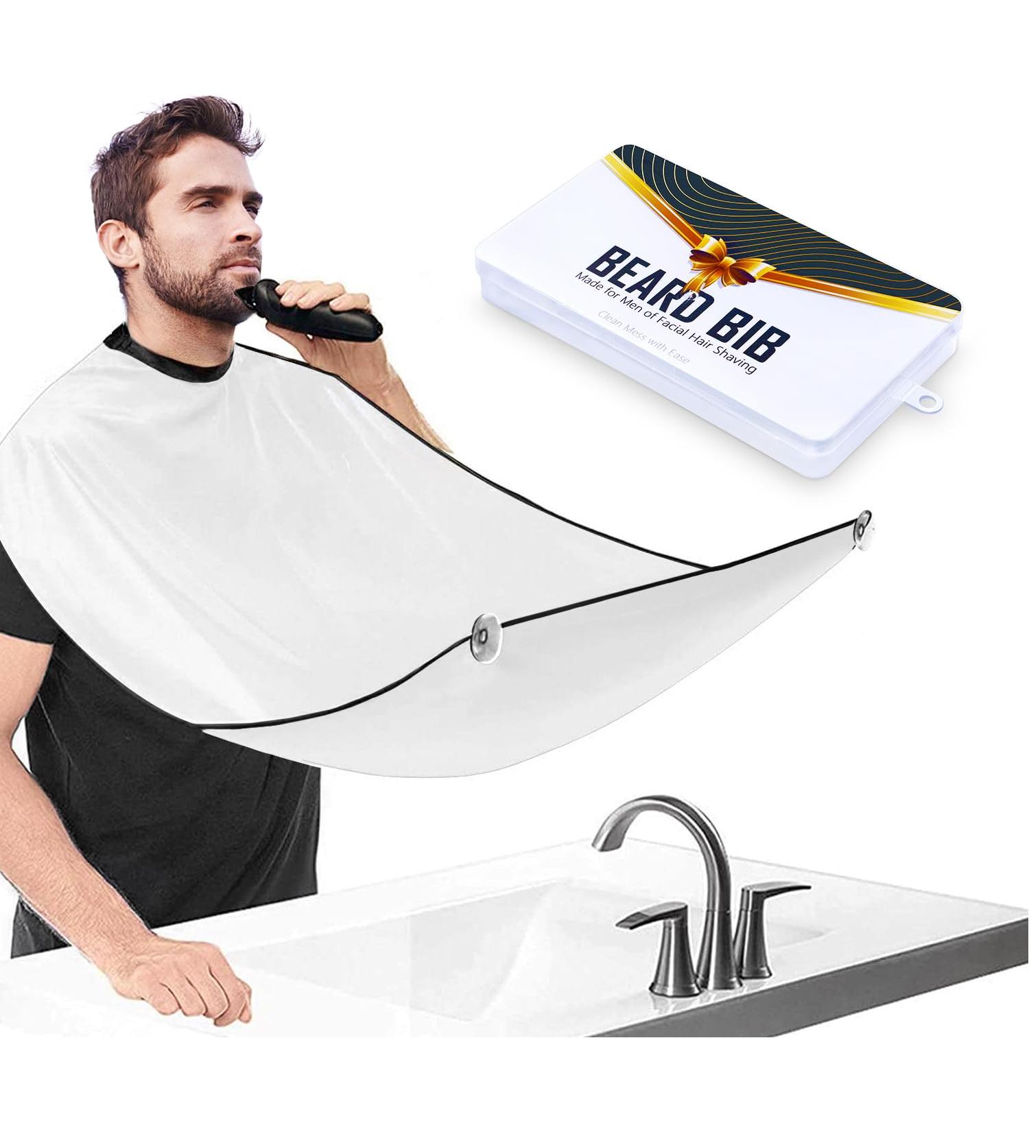 Beard Bib Apron for Easy Grooming | Non-Stick Beard Trimming Cloth with Suction Cups | Ideal Gifts for Men - Shop Internationally - Buy Online on GoSupps.com
