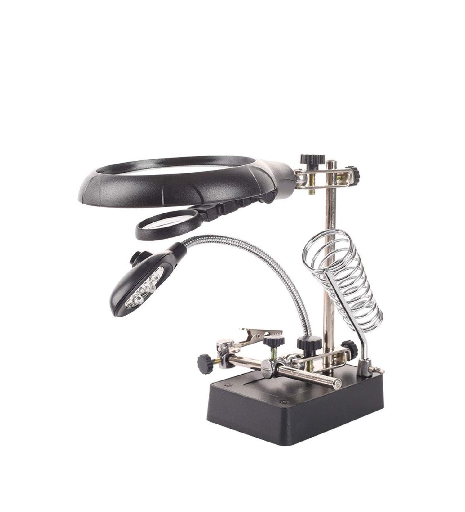 Glass with 5 Bright LED - Desktop Magnifier 2.5/7.5 / 10x HD Lighting for Reading Books Pages Magazines Newspapers and Map Magnifiers Made in China - Buy Online on GoSupps.com