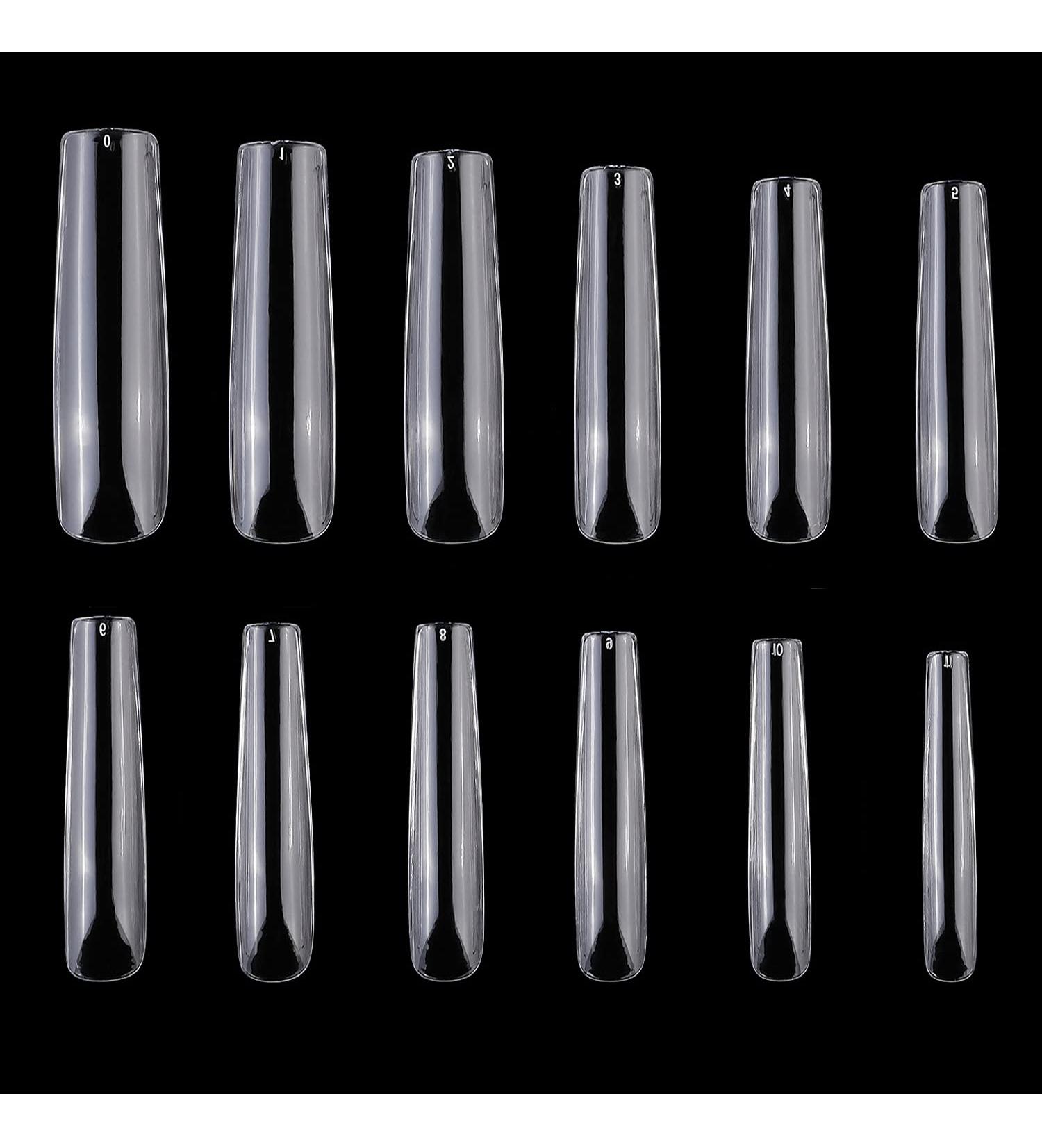 MissSix Extra Long Square Nail Tips - 504 Pcs XXL Clear Press On Nails for Acrylic False Nails - Buy Online on GoSupps.com