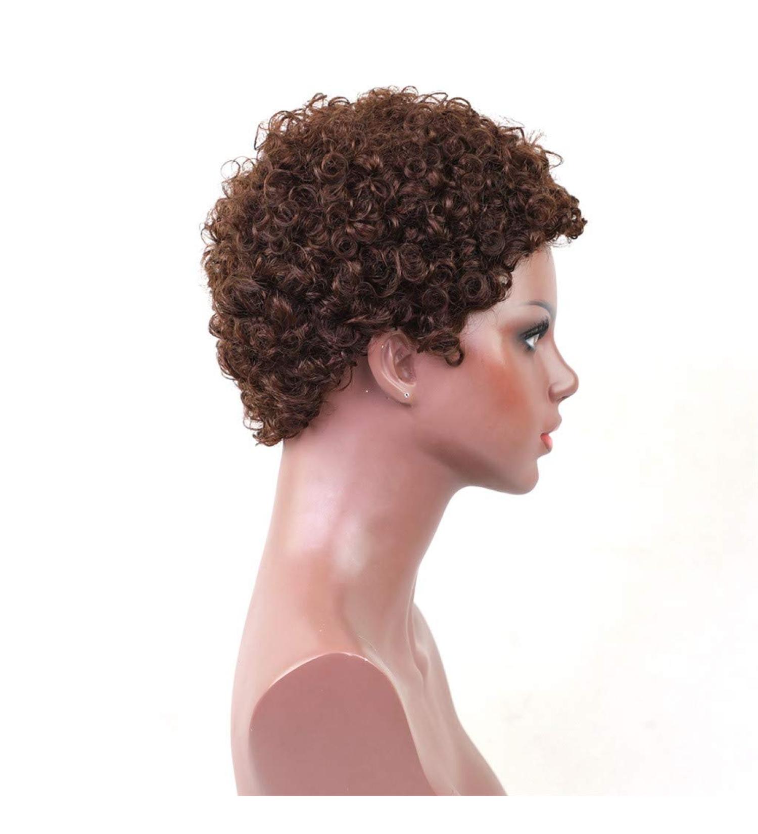 Shop Brown Wavy Curly Synthetic Wig for Women - 50s 60s 70s 80s Vintage Styles - International Shipping Available - Buy Online on GoSupps.com