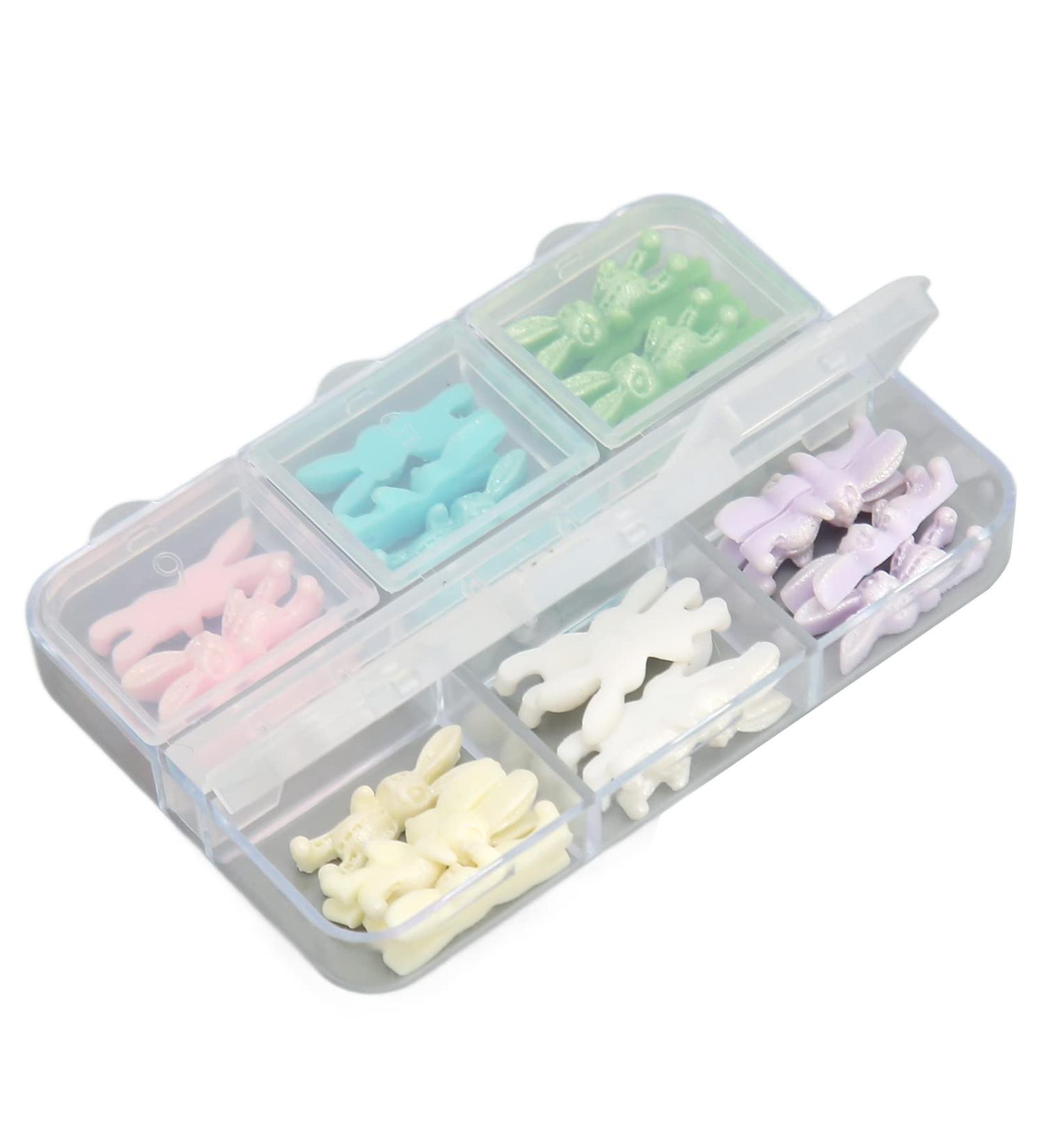 Rabbit Nail Decoration Nail Ornaments Adequate Quantity Safe Resin Multipurpose Beautiful for Nail Salon for Winter - Buy Online on GoSupps.com