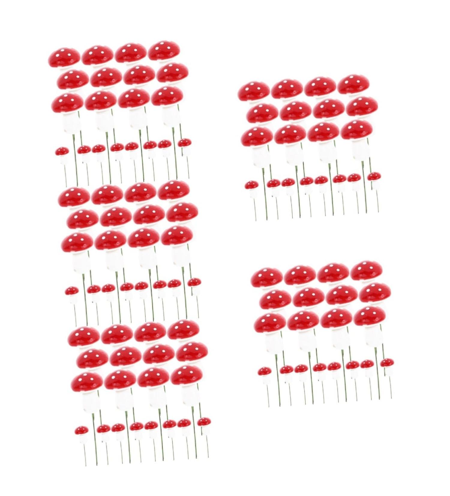 100 pcs Mushroom Cake Toppers mushroom party decorations cupcake toppers mushroom cupcake picks woodland cupcake topper baby decorations baby cake decor Small mushroom Fairy Foam Redx5pcs 8X2X2CMx5pcs - Buy Online on GoSupps.com