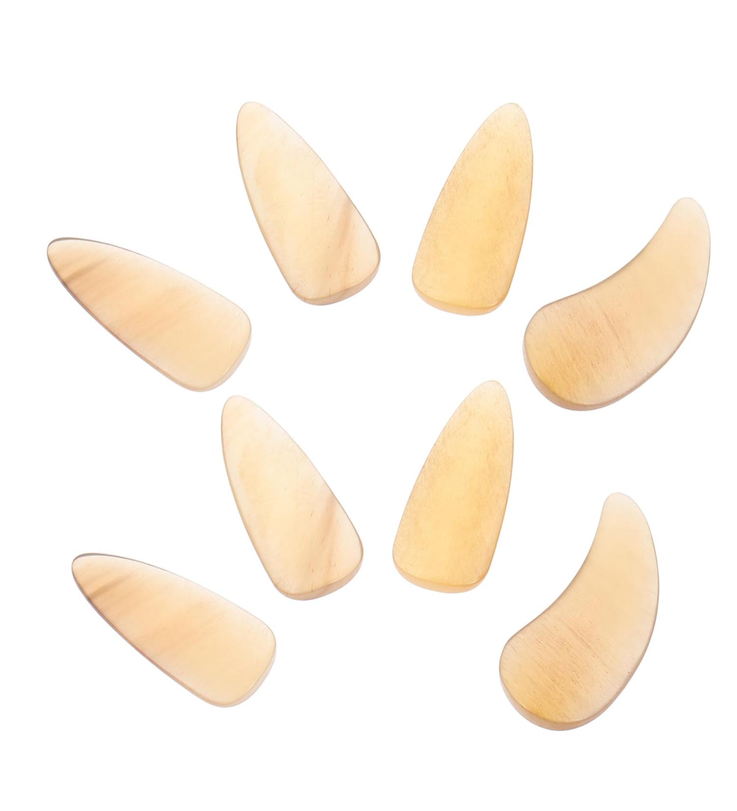 8 Pcs Guzheng nail pieces guzheng practice tools guzheng finger picks guitar thumb picks lute instrument kids musical Durable Guzheng Supplies child horns meter aldult 2.5X1.2X0.1CM Light Yellow 02 - Buy Online on GoSupps.com