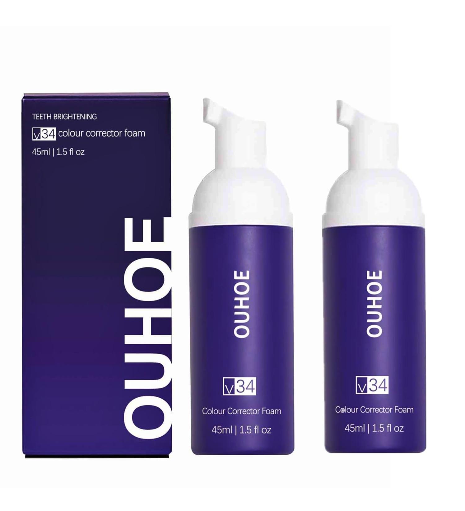 Buy 2 Pieces Purple Teeth Whitening Toothpaste | V34 Color Corrector for Deep Stain Removal | Brighten Yellow Teeth Effectively - Buy Online on GoSupps.com