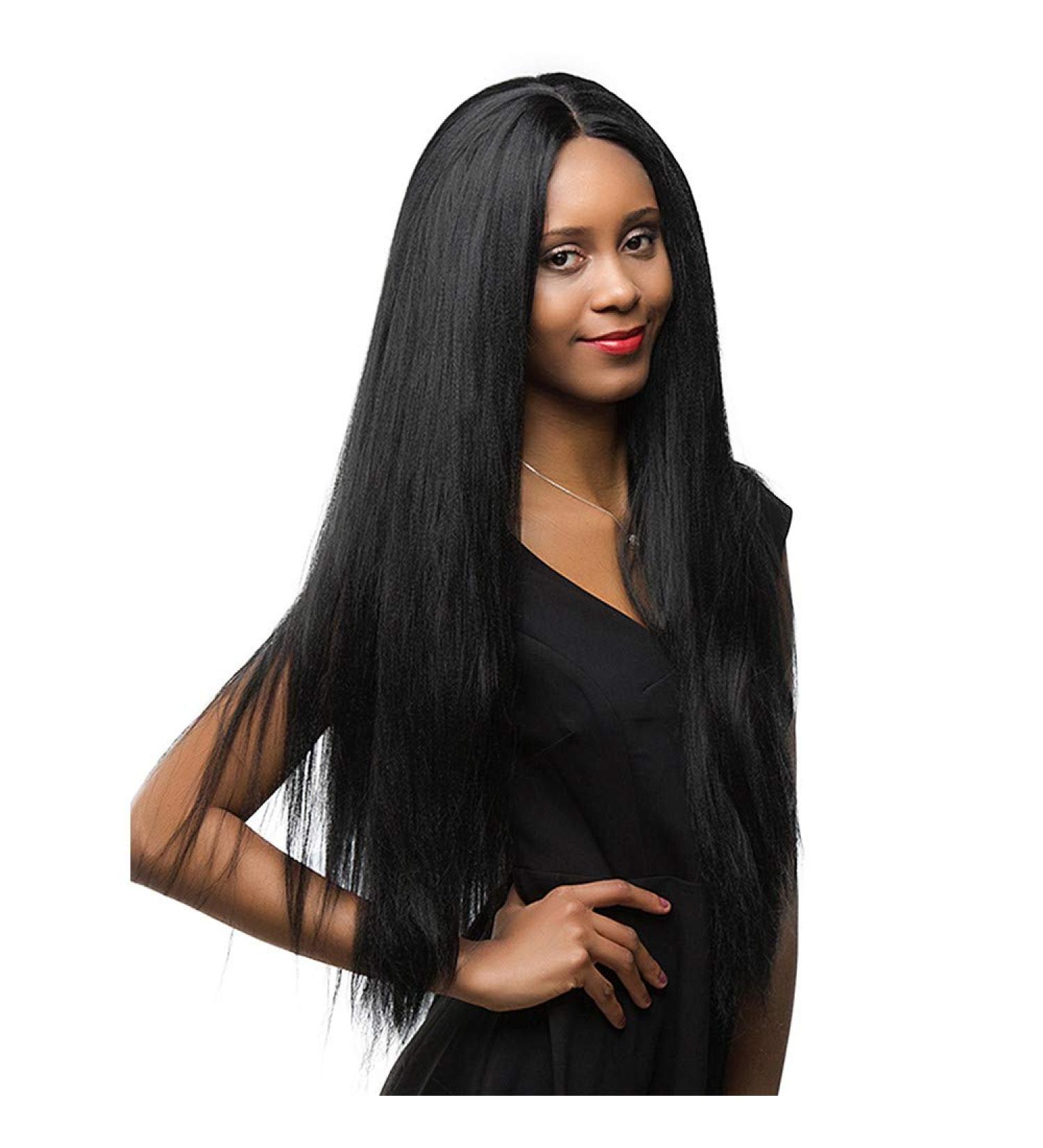Long Black Curly Wig for Women | Brazilian Party Hair - 50s 60s 70s 80s Style - Buy Online on GoSupps.com