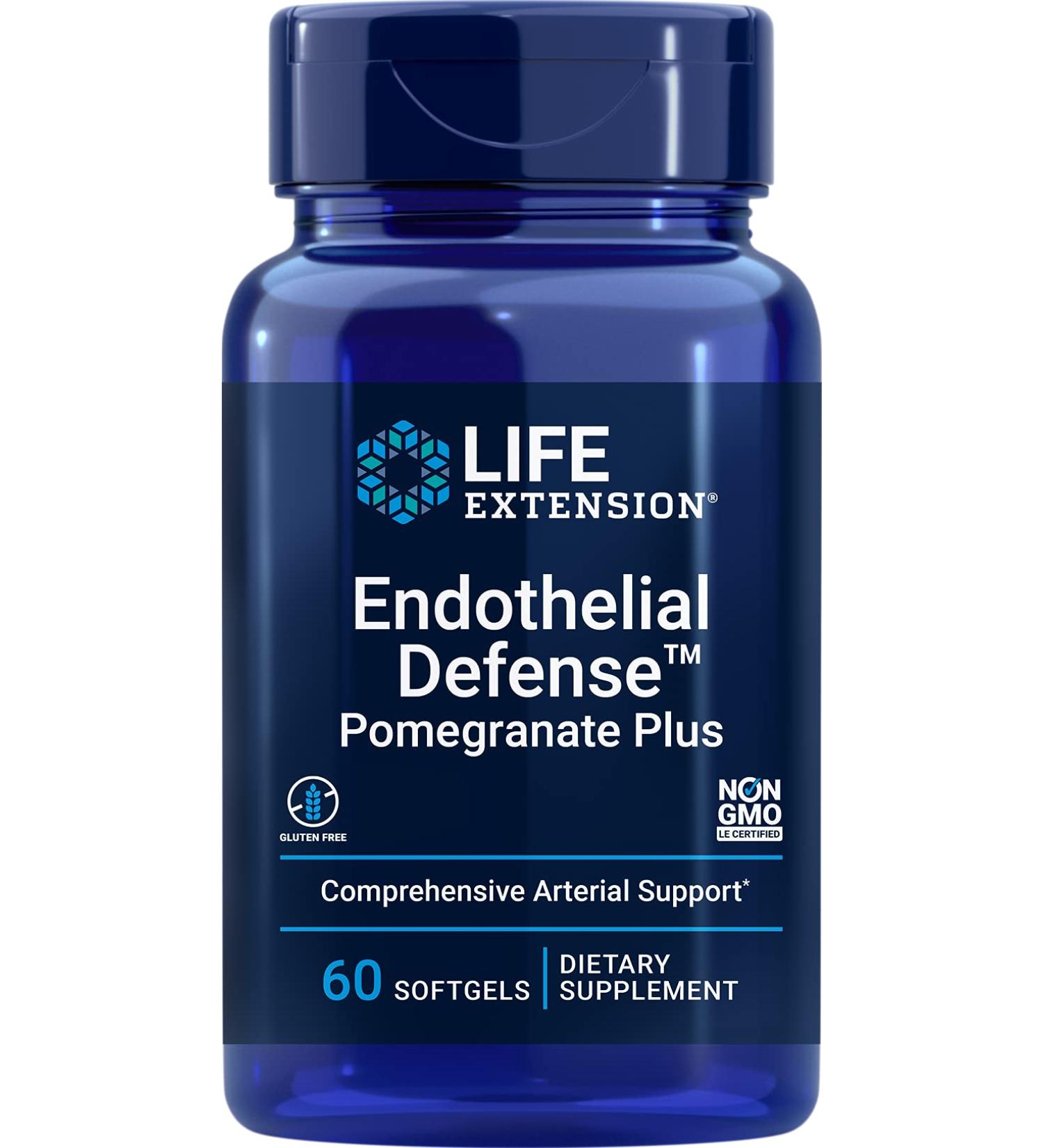 Life Extension Endothelial Defense Pomegranate Plus - 60 Softgels for Heart Health - Buy Online on GoSupps.com
