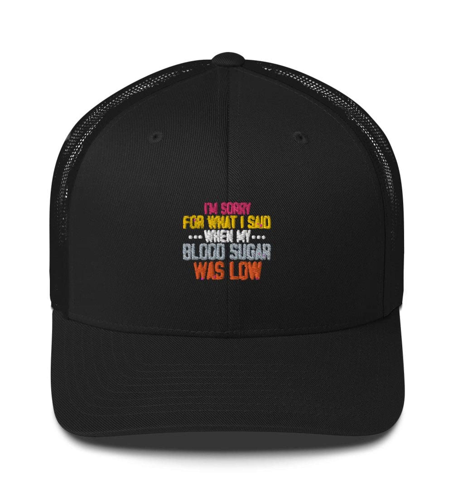 Humorous Trucker Cap for Diabetics | Funny Glucose Insulin Novelty Hat | Perfect Gift for Hypoglycemia Ketoacidosis & Dialysis Patients - Buy Online on GoSupps.com