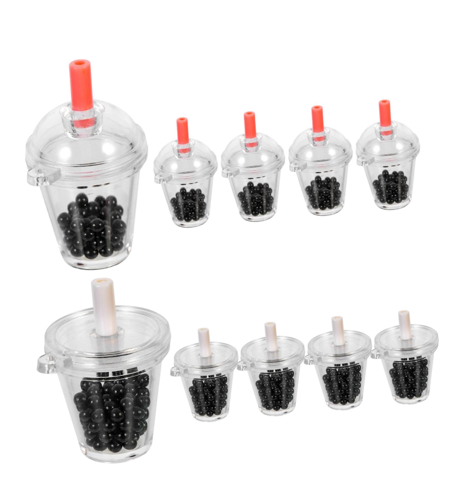Anneome 1 Set Mini Pearl Milk Tea Phone Accessories Key Chain Making Kit Pearl Tea Pendant Charm Decorate - Buy Online on GoSupps.com