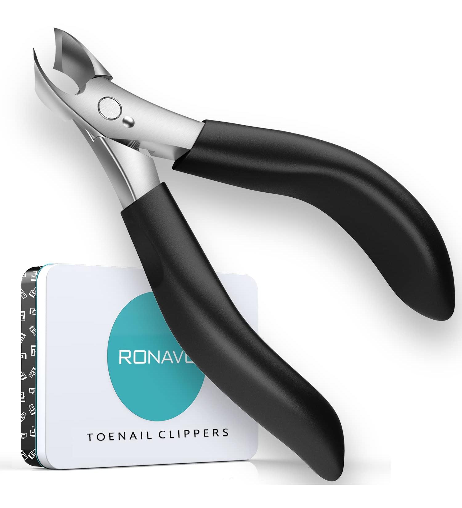 RONAVO Heavy Duty Toenail Clippers for Thick Nails - Professional Ingrown Toe Nail Clipper for Men & Seniors - Long Handle Safety Scissors for Thick Nails - Buy Online on GoSupps.com