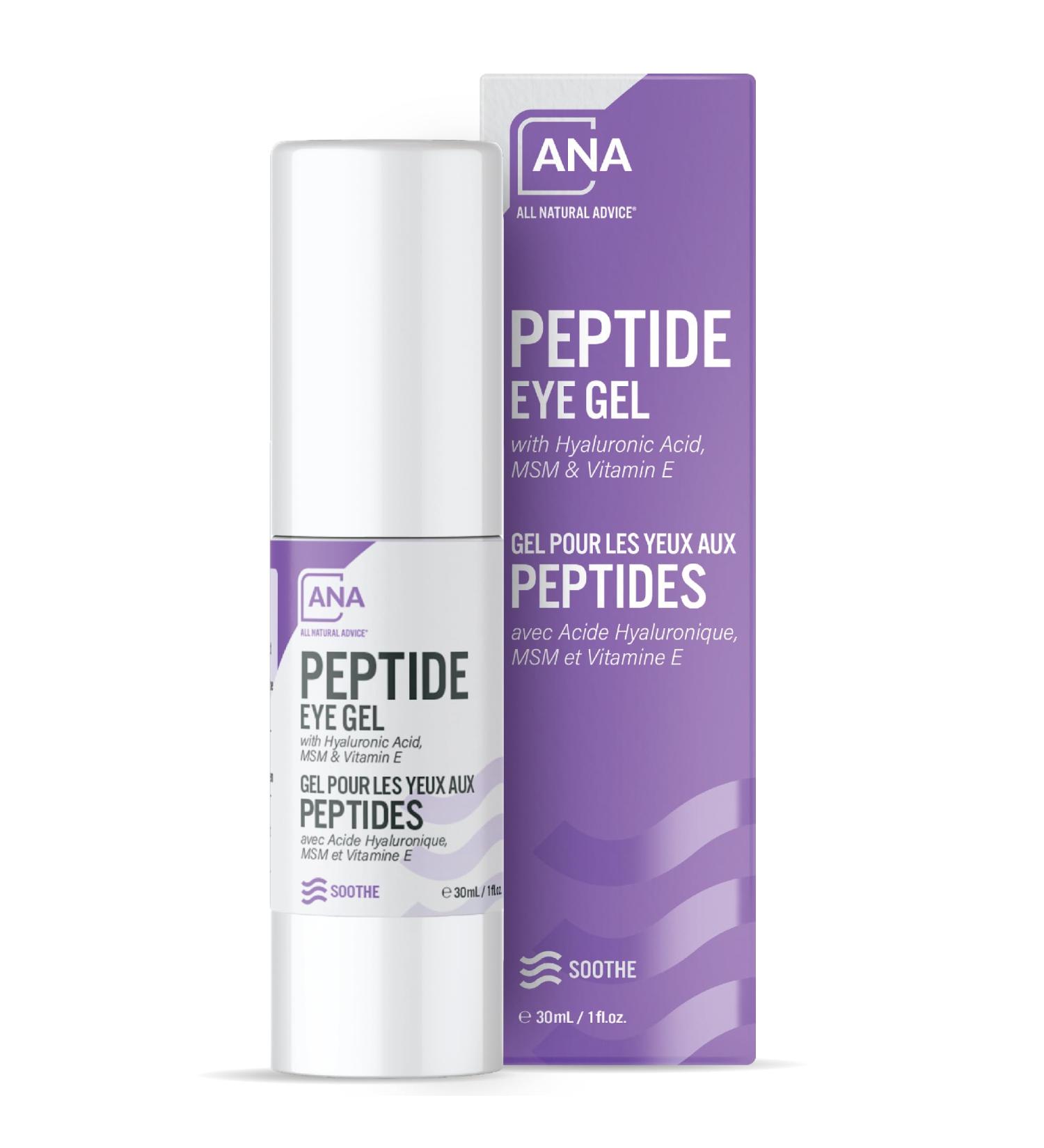 All Natural Peptide Eye Gel | Dark Circles & Puffiness Reducer | Plant Stem Cells & Hyaluronic Acid | Organic Aloe & Vitamin E (30ml - Buy Online on GoSupps.com