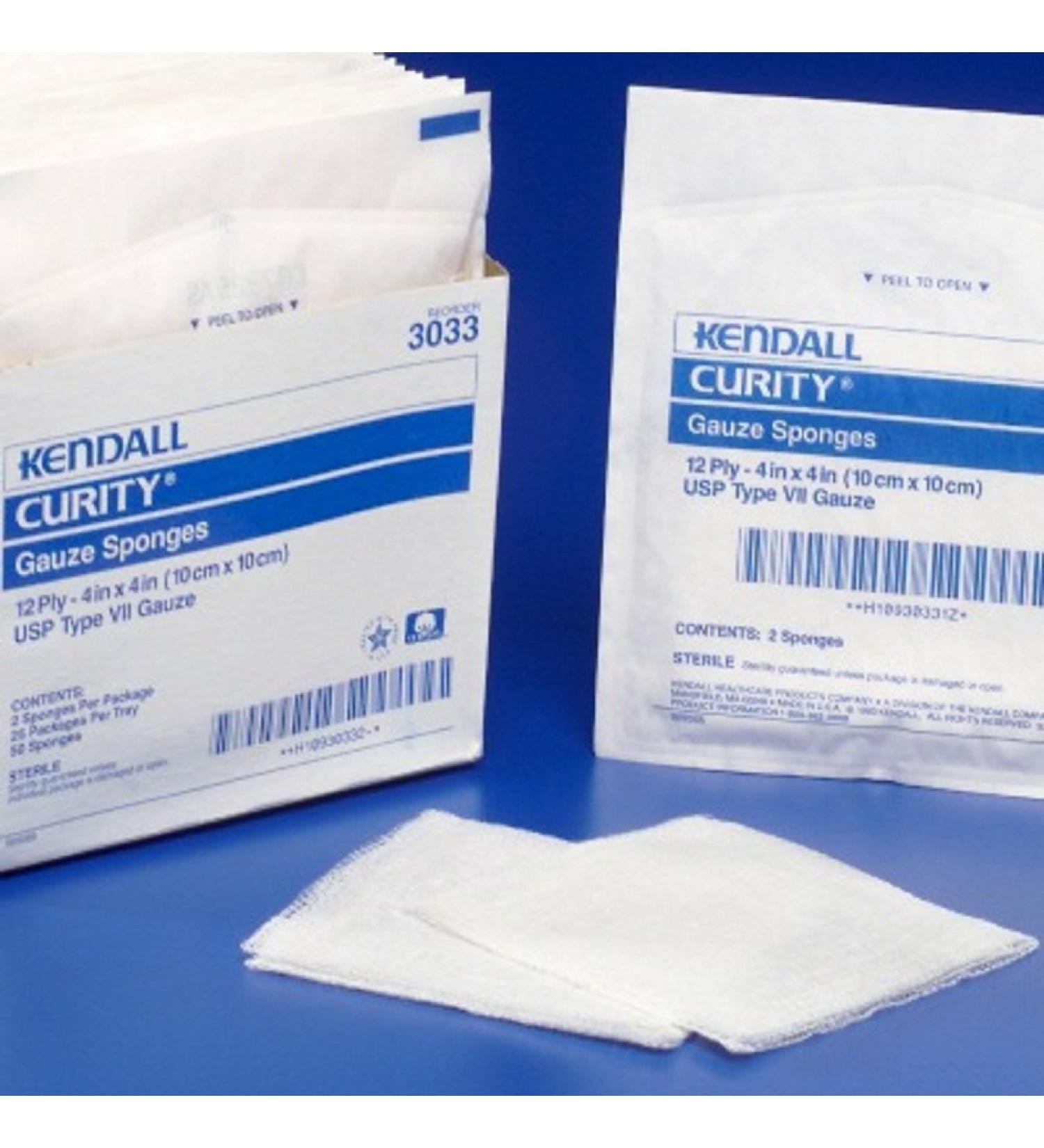 Covidien 6318 Curity Gauze Sponges 8-Ply 4" x 4" Size (Pack of 1280)