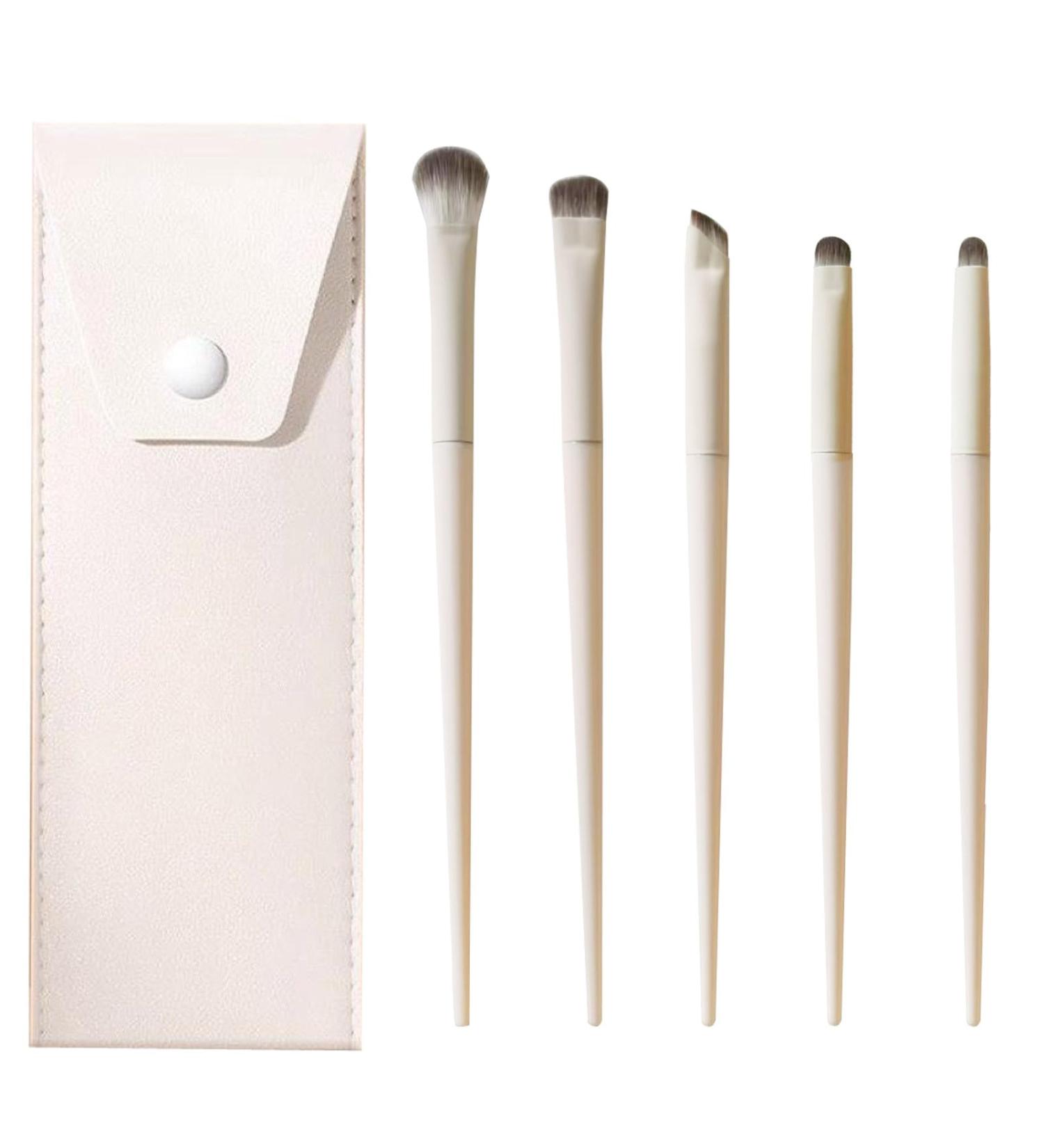 5-Piece Makeup Brush Set with Organizer Bag - Eyeshadow Eyeliner Lipstick Blush & Highlighter Brushes - Perfect for Flawless Application | International Shipping Available - Buy Online on GoSupps.com