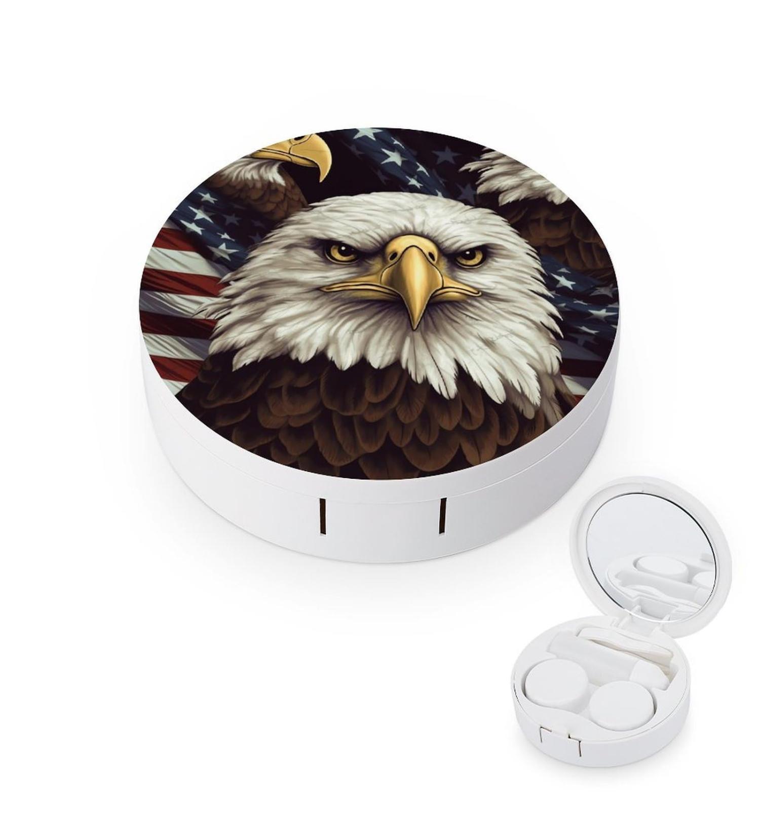 Buy Bald Eagle Contact Lens Case | Portable Travel Storage Box for Contact Lenses - Buy Online on GoSupps.com