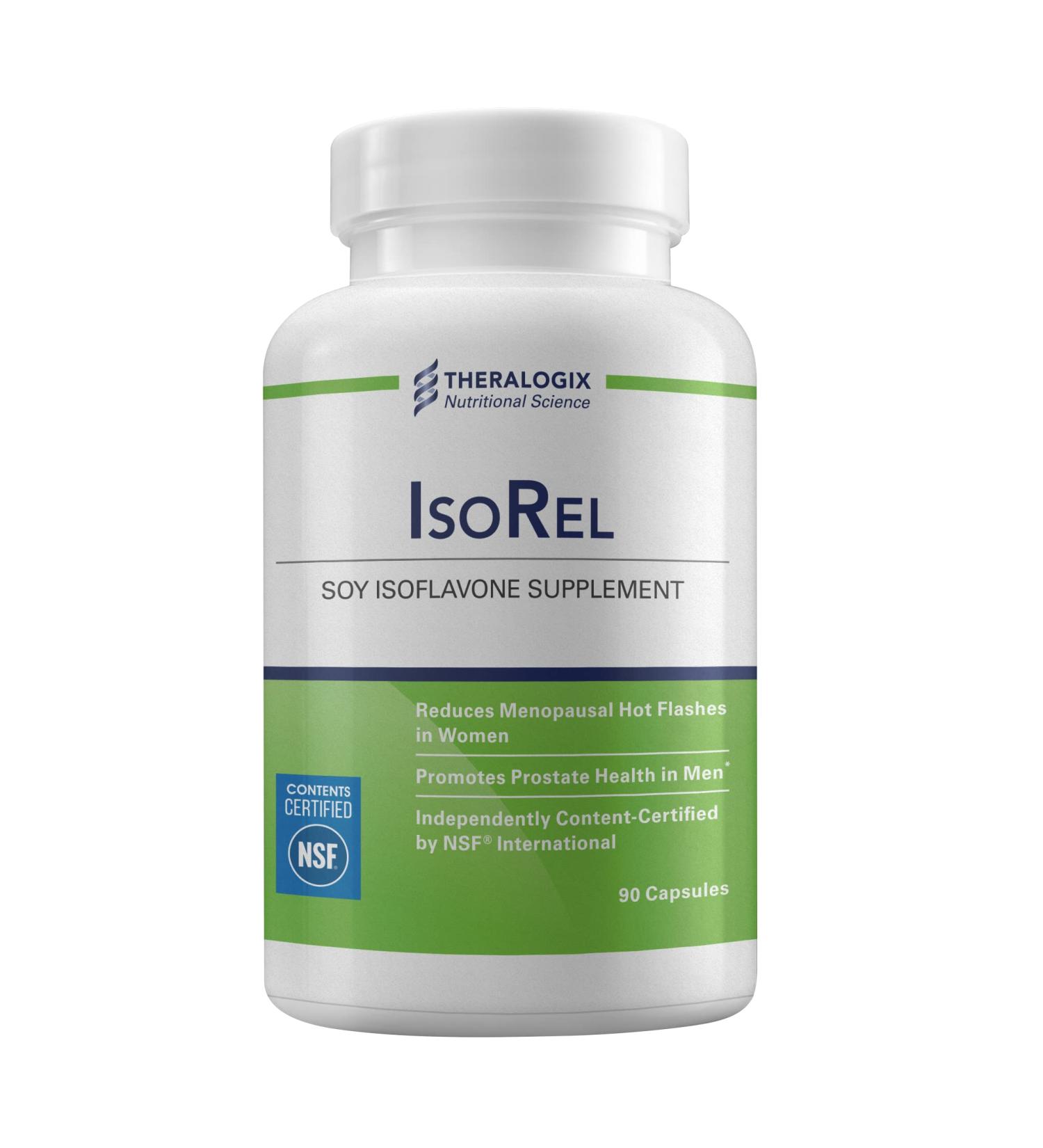 Theralogix IsoRel Soy Isoflavone Menopause Supplement | 90-Day Supply | Made in USA - Buy Online on GoSupps.com