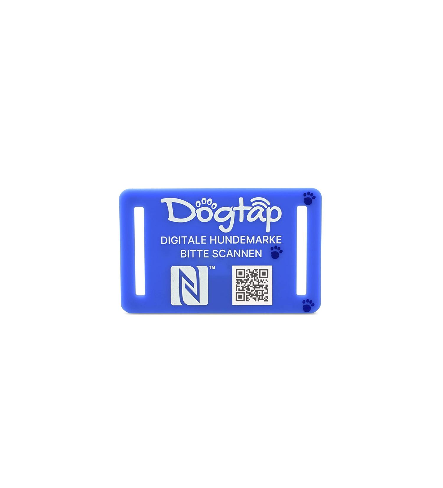 DOGTAP Light Small - Intelligent NFC Dog Tag (50x30mm) in Blue | International Shipping Available - Buy Online on GoSupps.com