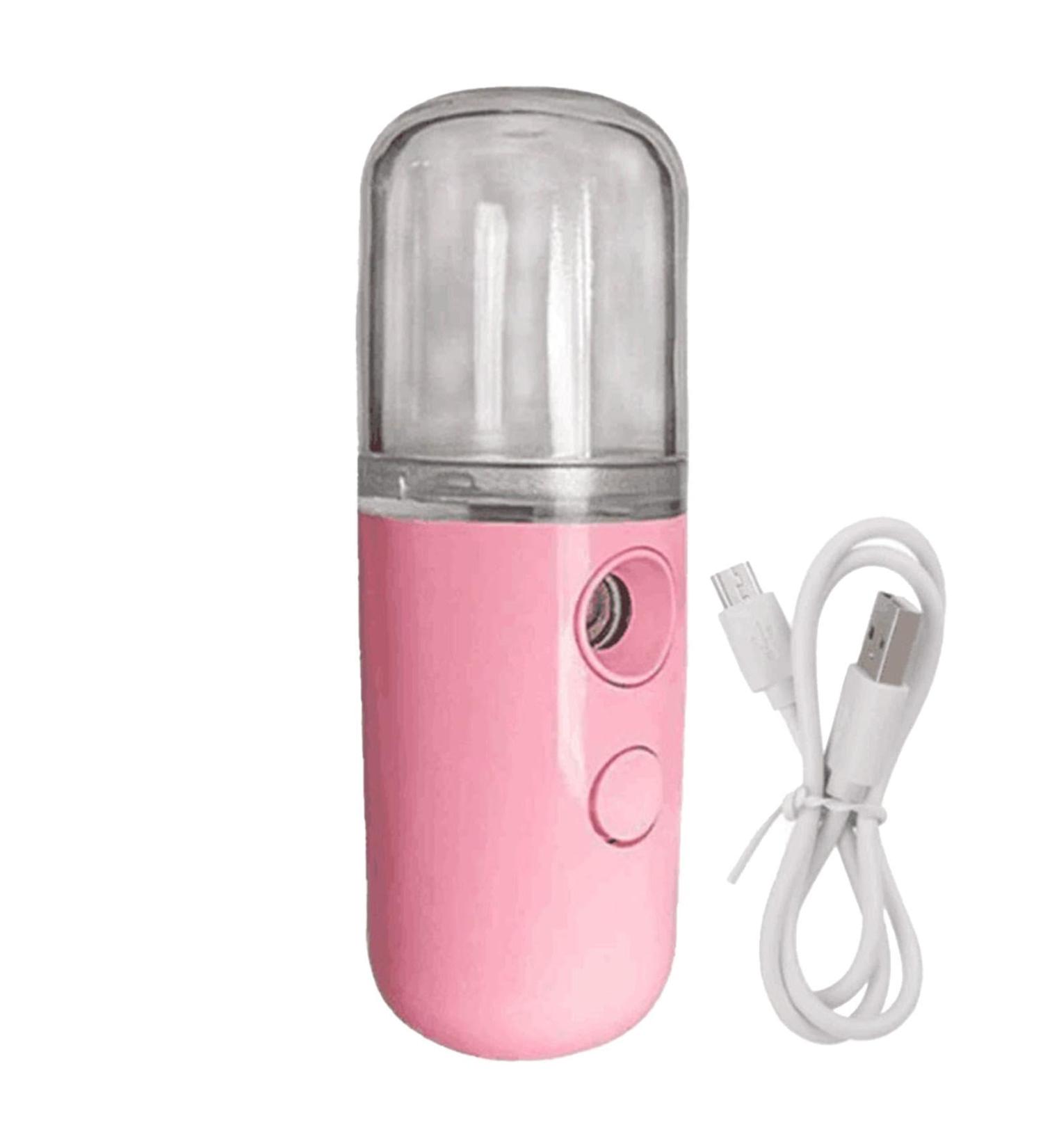 Face Steamer Humidifier - Small Facial Steamer Rechargeable Face Steamers | Travel Face Steamer with 30ml Water Tank 2-In-1 Face Skin Humidifier for Deep Pore Cleansing Relaxation Aromatherapy Home Pink - Buy Online on GoSupps.com