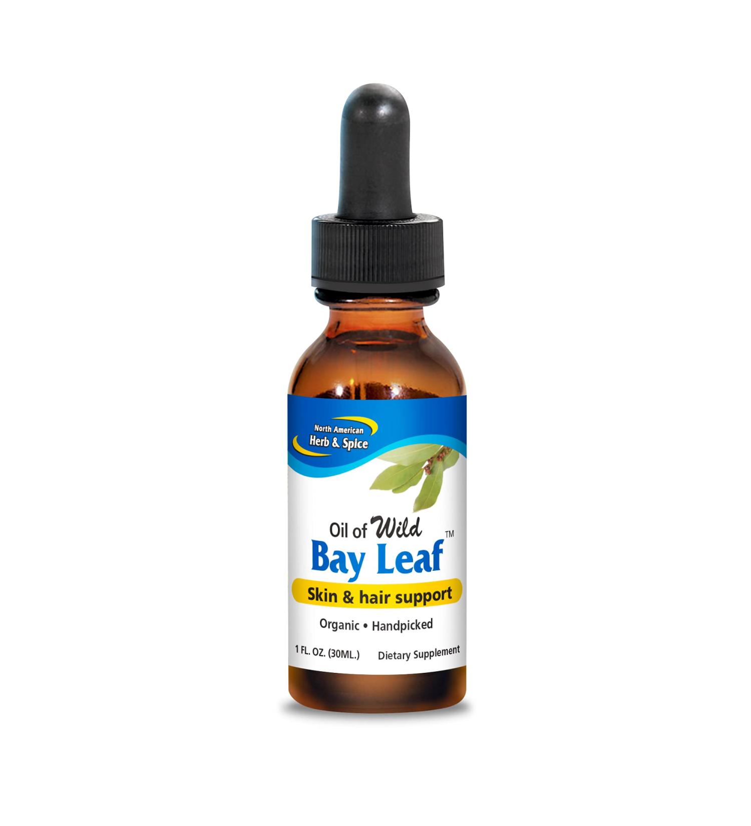 North American Herb & Spice Wild Oil of Bay Leaf 1 fl oz - Organic Non-GMO Skin & Hair Support - 286 Servings - Buy Internationally - Buy Online on GoSupps.com
