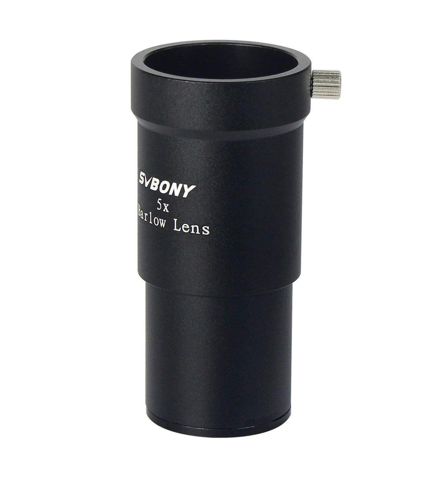 SVBONY 1.25 Inch Telescope Barlow Lens 5X - Fully Metal Multi Coated Broadband Green Film for Astronomy Eyepiece - Buy Online on GoSupps.com