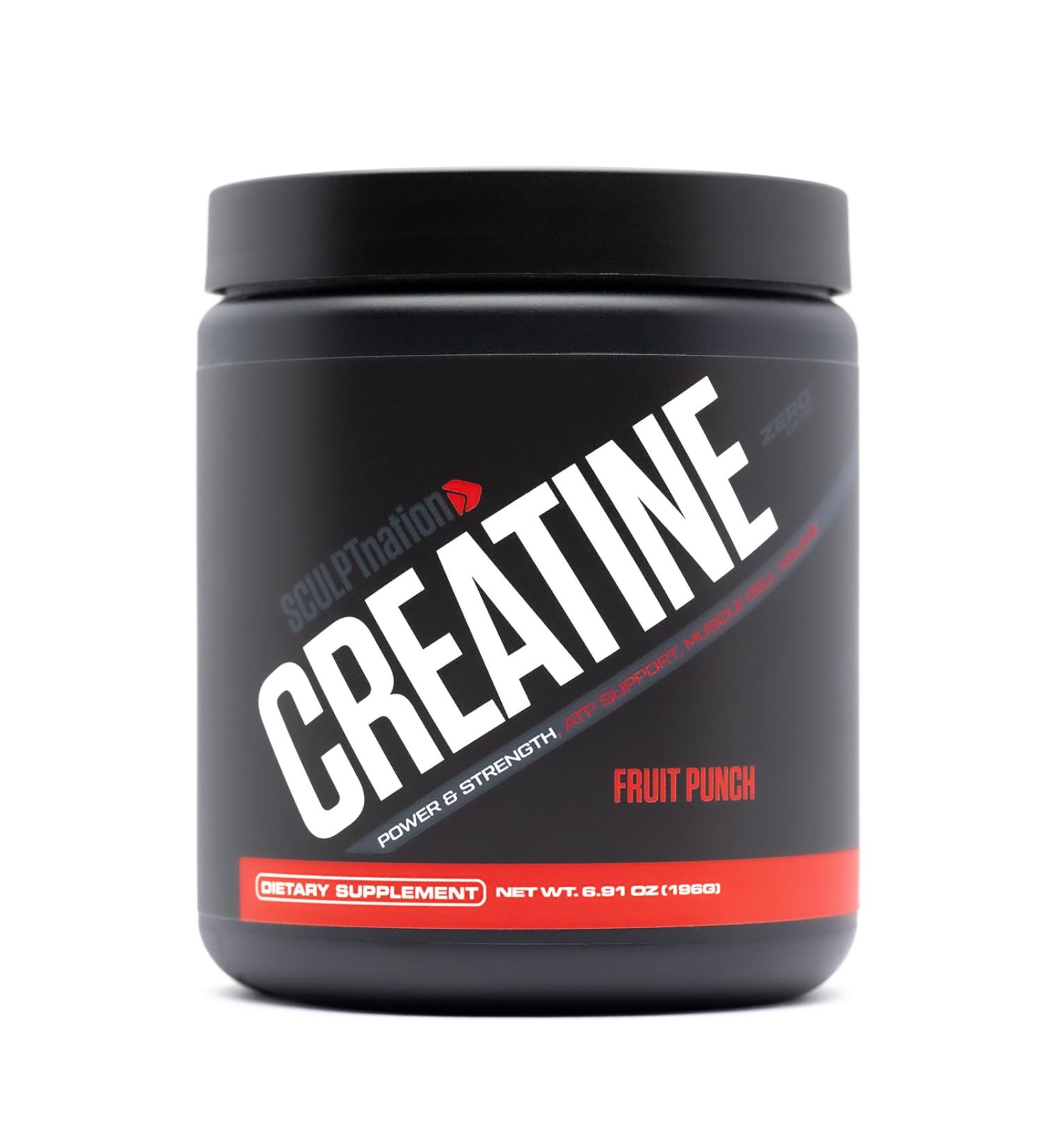 Sculpt Nation Creatine by V Shred - Premium Monohydrate Powder for Muscles & Energy - Fruit Punch Flavor - 30 Servings Optimize Performance Globally - Buy Online on GoSupps.com