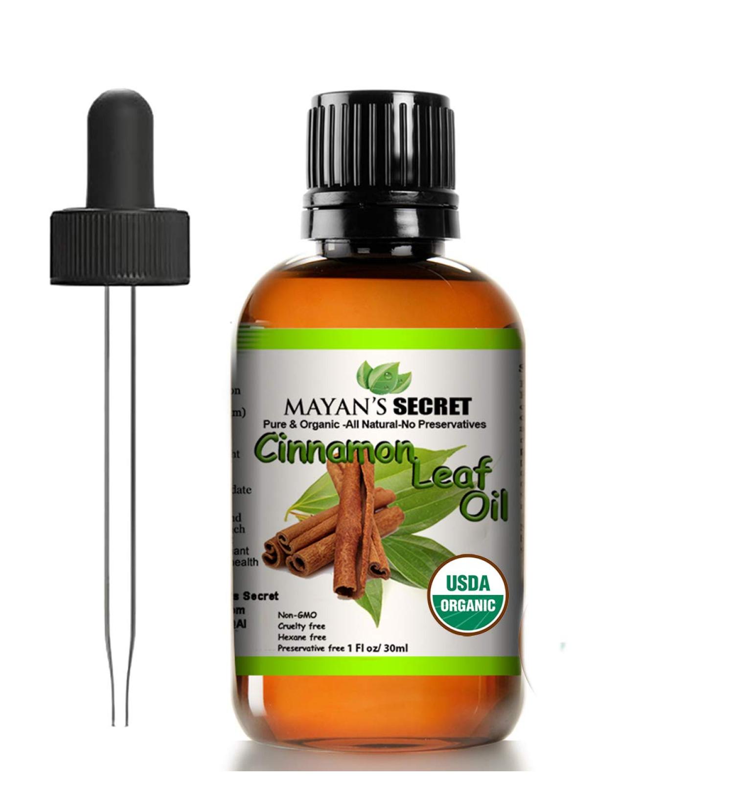 Mayan's Secret Organic Cinnamon Essential Oil - 100% Pure & Natural 1oz - Best for Aromatherapy & Wellness - Buy Online on GoSupps.com