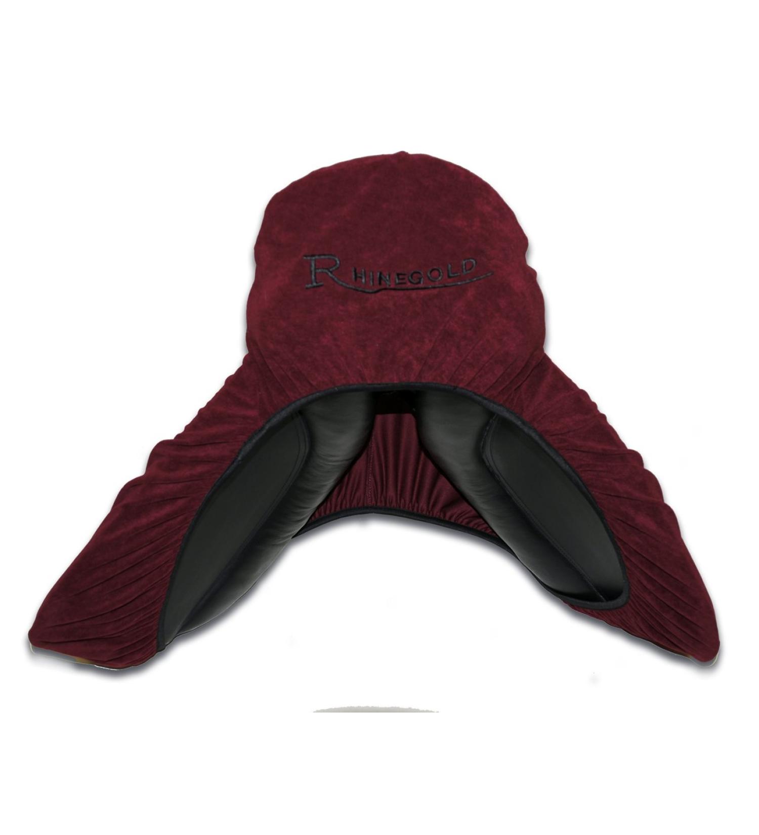 Rhinegold Stretch Jersey Saddle Cover Dark Red One Size