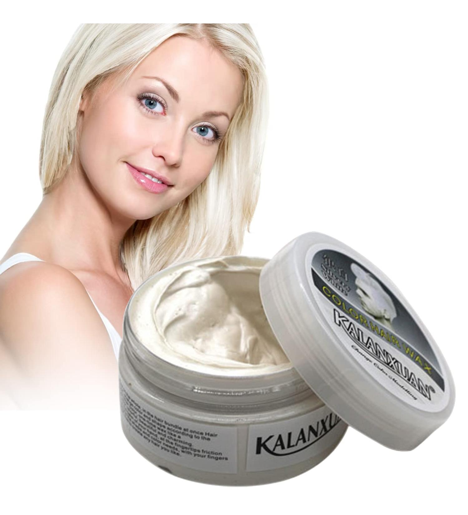 Hair Colour Wax White Hair Spray Temporary Temporary Hair Dye Dye Styling Cream Mud Hair Spray Colour Washable Colour Change Hair Clay for Men Women Instant Styling (White) - Buy Online on GoSupps.com