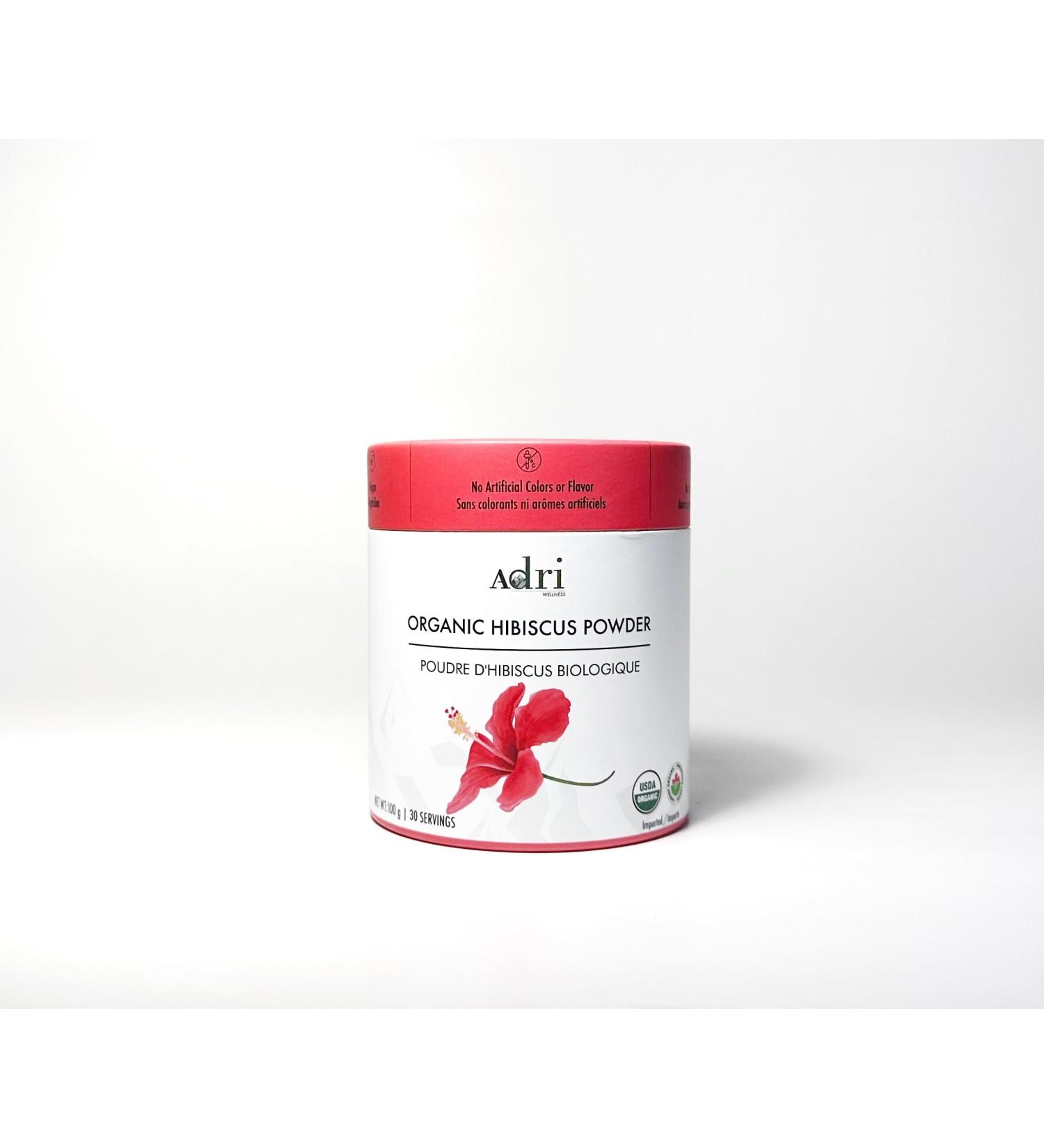 Organic Hibiscus Powder Versatile Culinary and Cosmetic Ingredients 100% Natural - Buy Online on GoSupps.com