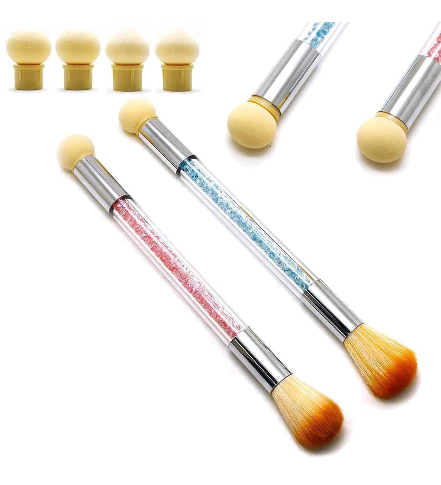 Buy 2 Pieces Nail Dust Remover Brush Set | Nail Art Stippling & Ombre Sponge Brushes | Perfect for Flawless Nail Designs - Fast International Shipping - Buy Online on GoSupps.com