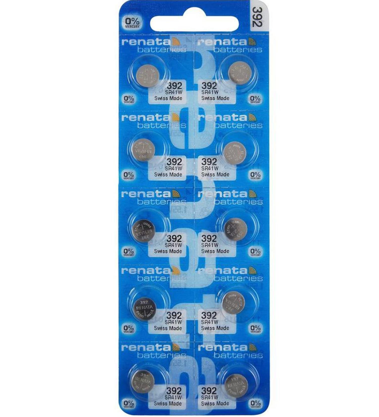 Renata 392 SR41W Watch Batteries 1.55V Silver Oxide 10 Count Pack International Shipping Available - Buy Online on GoSupps.com