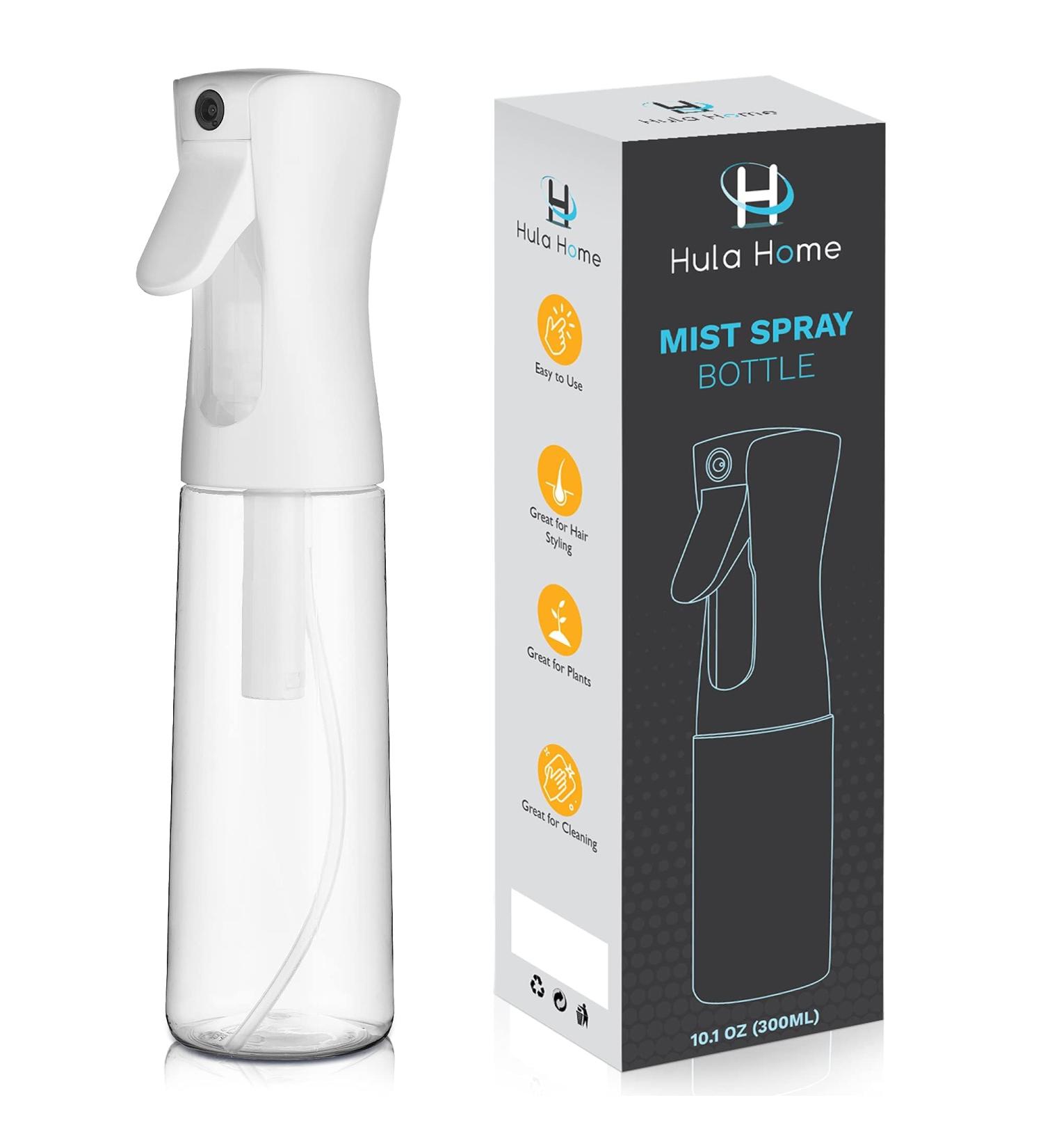 Hula Home Spray Bottle for Hair - 10.1oz Flairosol Continuous Fine Mist Sprayer - Ideal for Hairstyling Cleaning Salons & Essential Oils - White - Buy Online on GoSupps.com