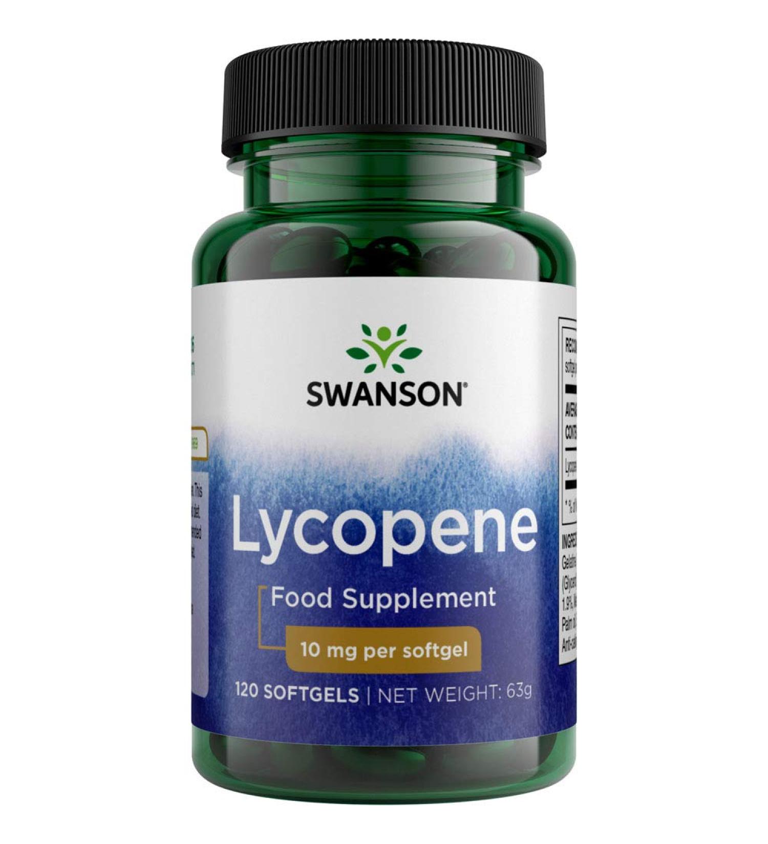 Swanson Lycopene 10mg - 120 Softgels | High Potency Antioxidant Supplement - Buy Online on GoSupps.com